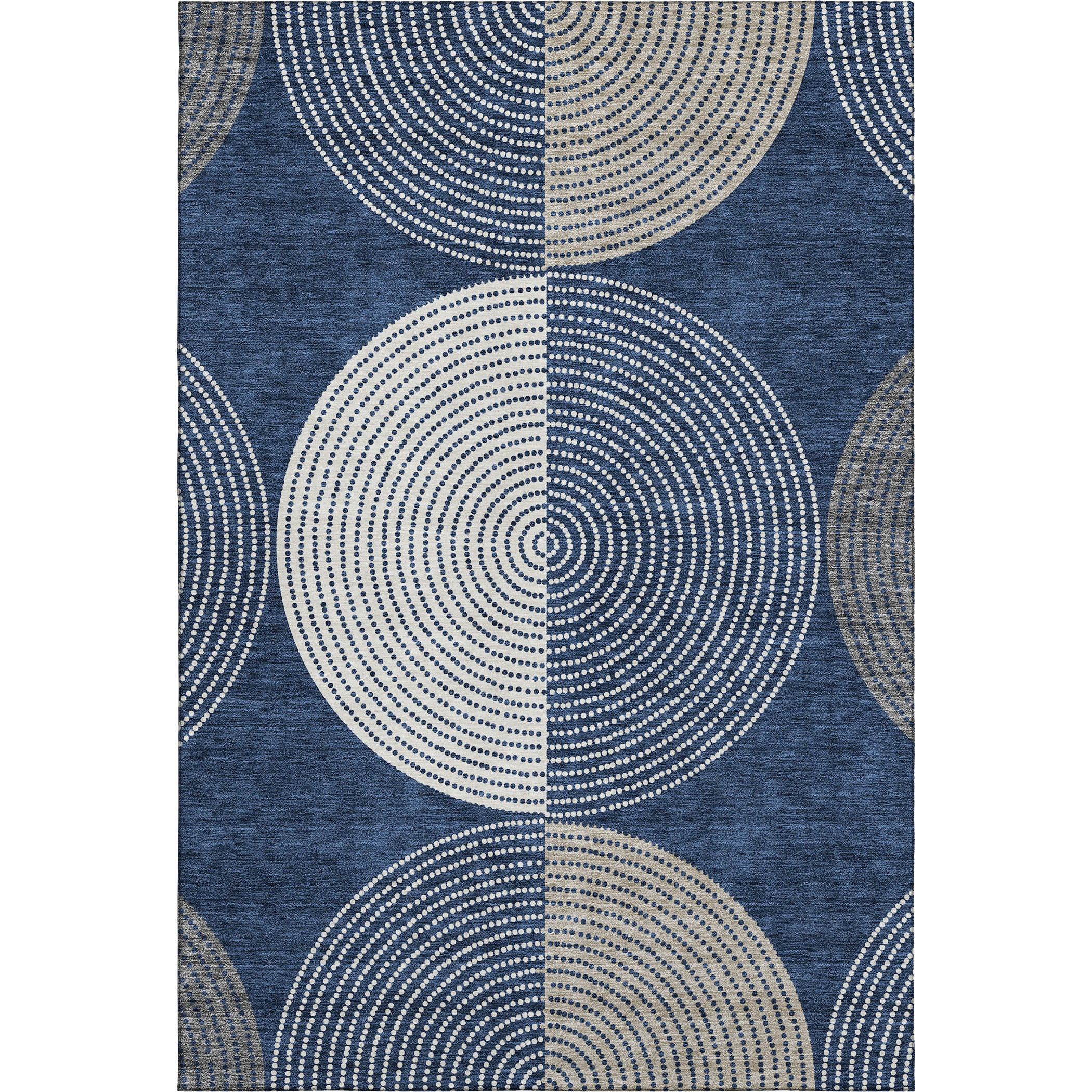 Valletta Machine Washable Transitional Navy Blue Rug 2'6" x 3'10" #shape_Rectangle