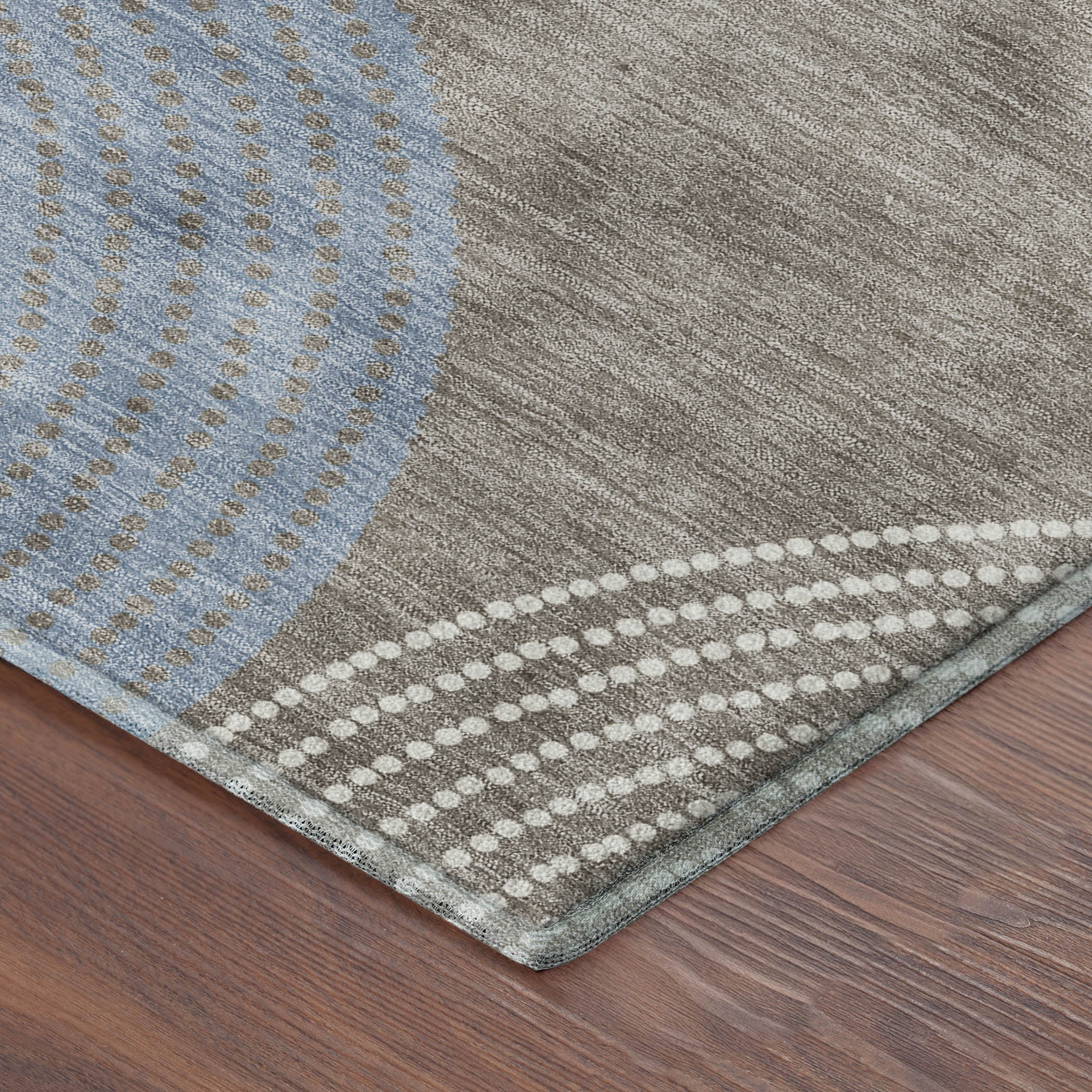 Valletta Machine Washable Transitional Taupe Brown Rug 1'8" x 2'6" #shape_Rectangle
