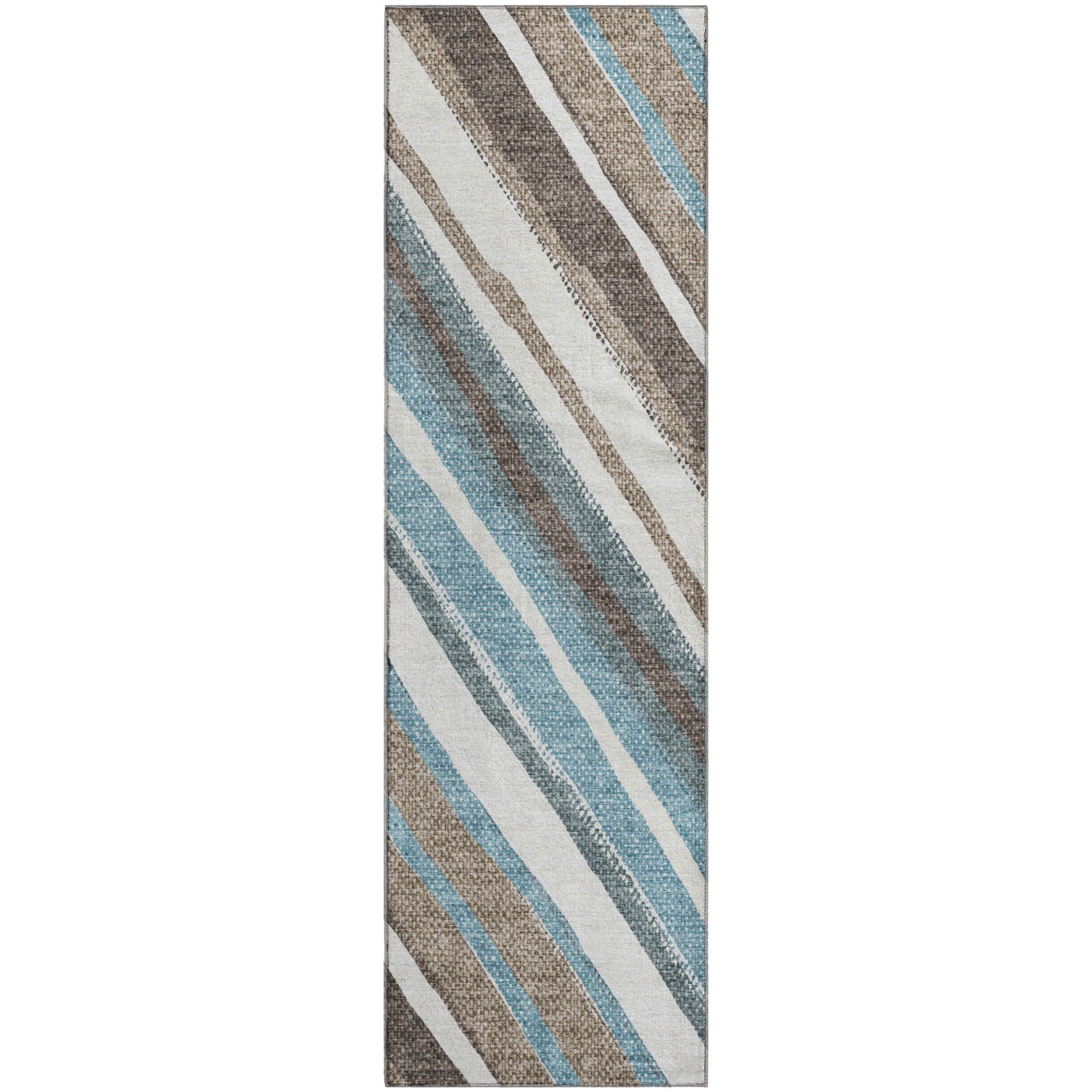 Luang Prabang Machine Washable Transitional Taupe Brown Rug 2'3" x 7'6" #shape_Runner