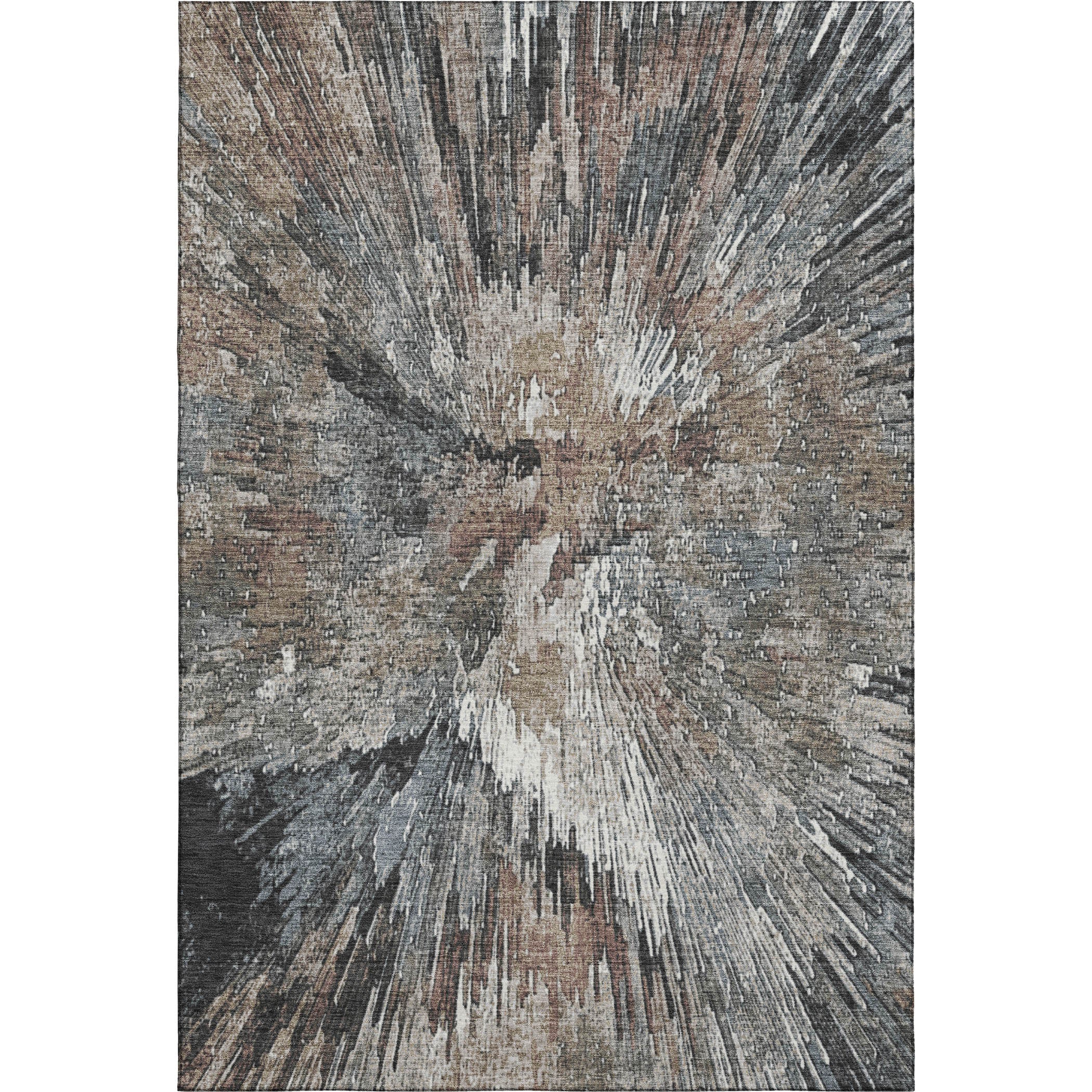 Kyoto Machine Washable Transitional Brown Rug 2'6" x 3'10" #shape_Rectangle