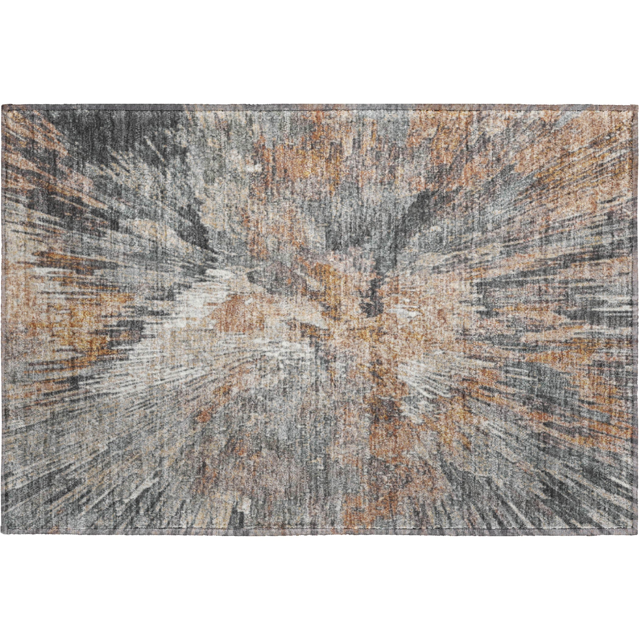 Kyoto Machine Washable Transitional Copper Orange Rug 1'8" x 2'6" #shape_Rectangle
