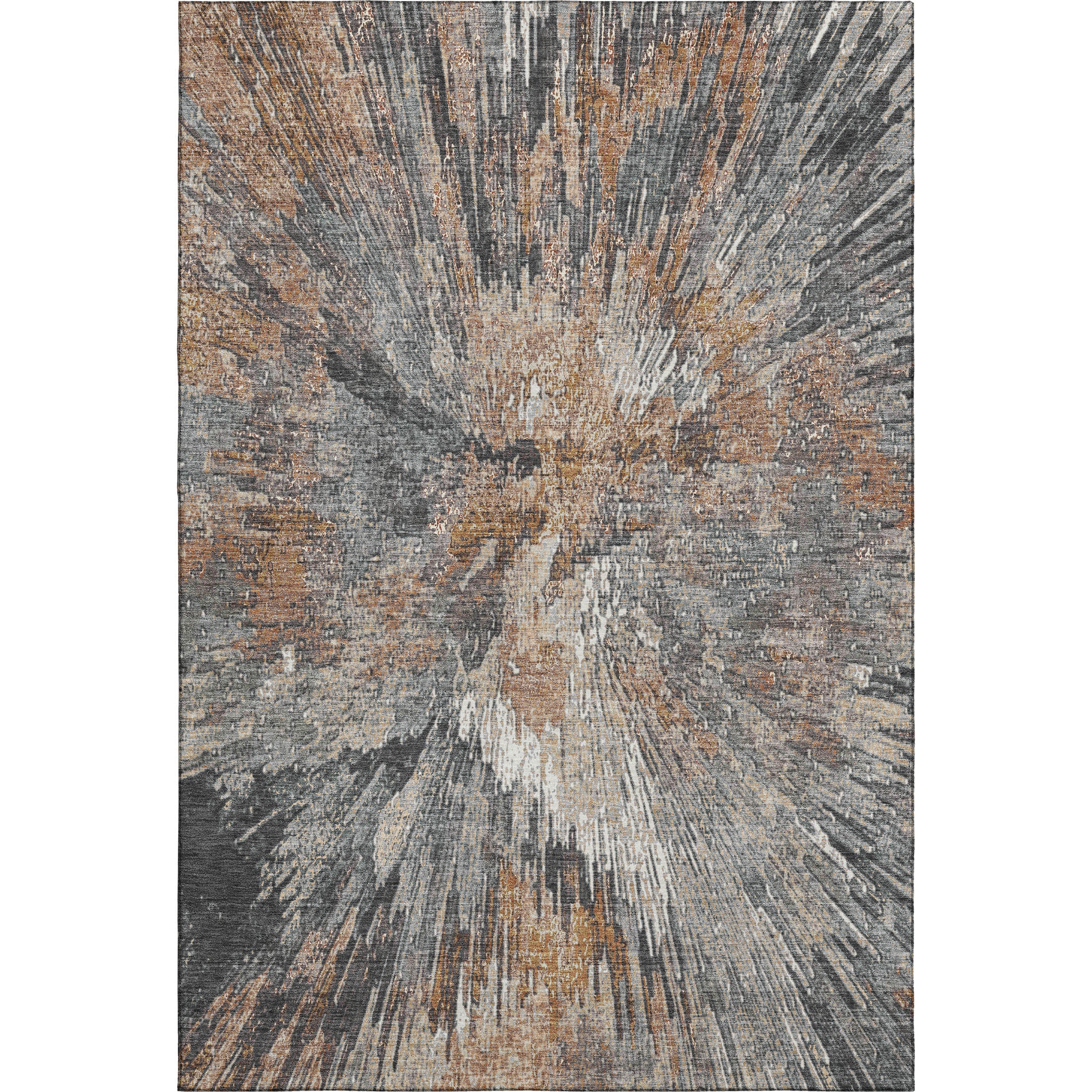 Kyoto Machine Washable Transitional Copper Orange Rug 2'6" x 3'10" #shape_Rectangle