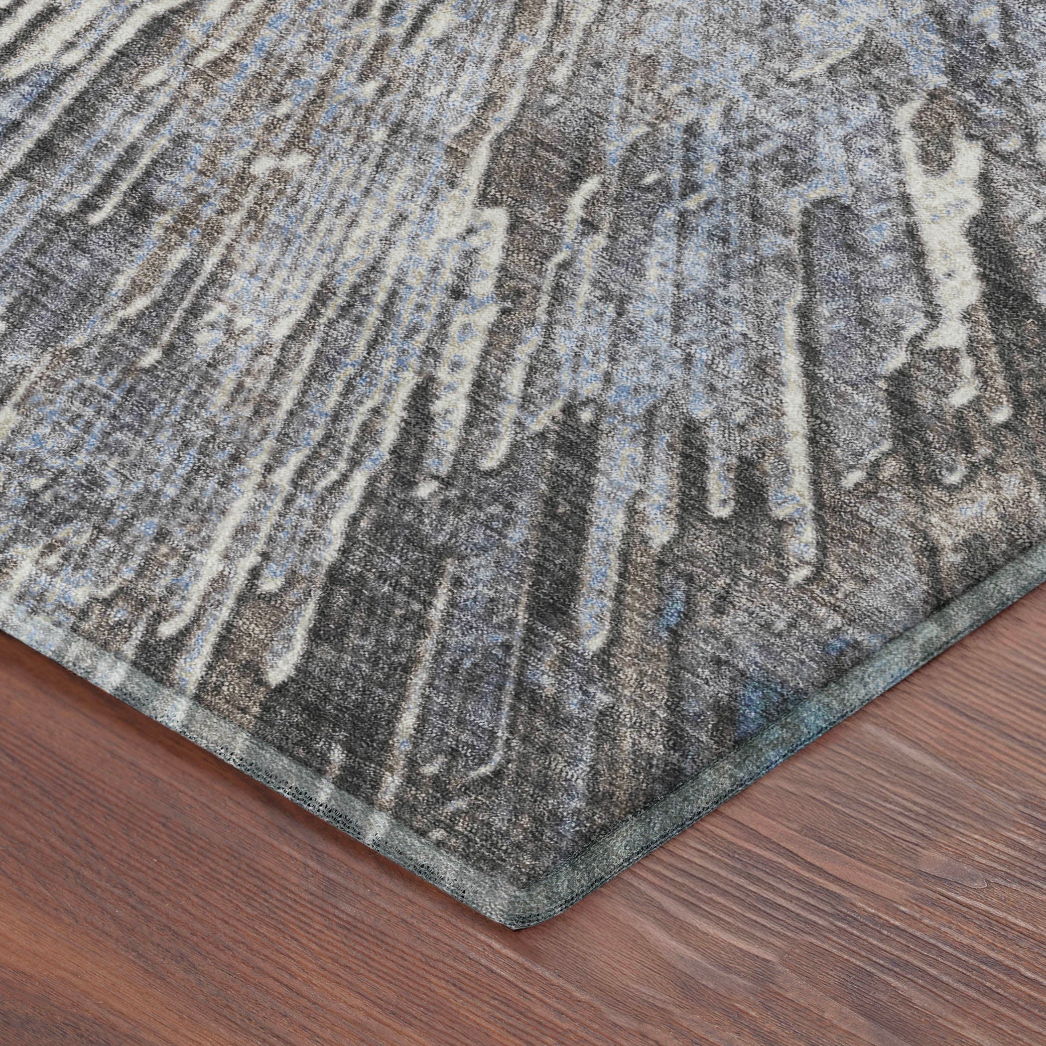 Kyoto Machine Washable Transitional Denim Blue Rug 1'8" x 2'6" #shape_Rectangle