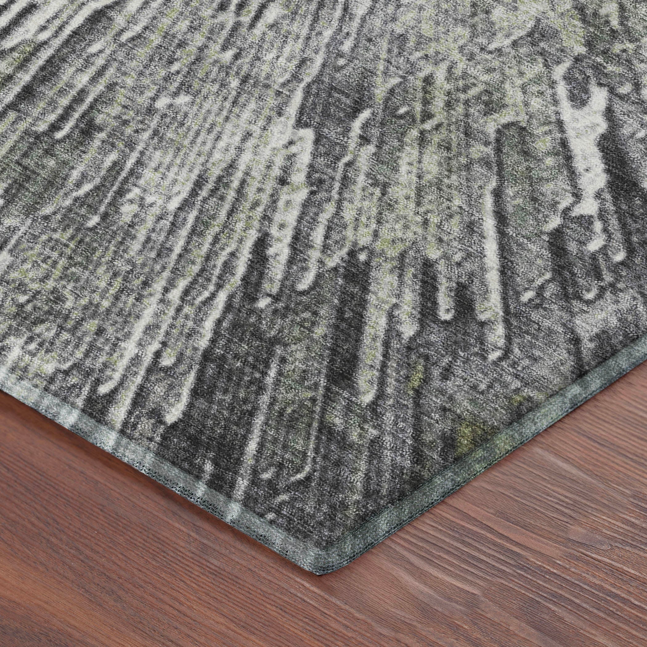 Kyoto Machine Washable Transitional Fern Green Rug 1'8" x 2'6" #shape_Rectangle