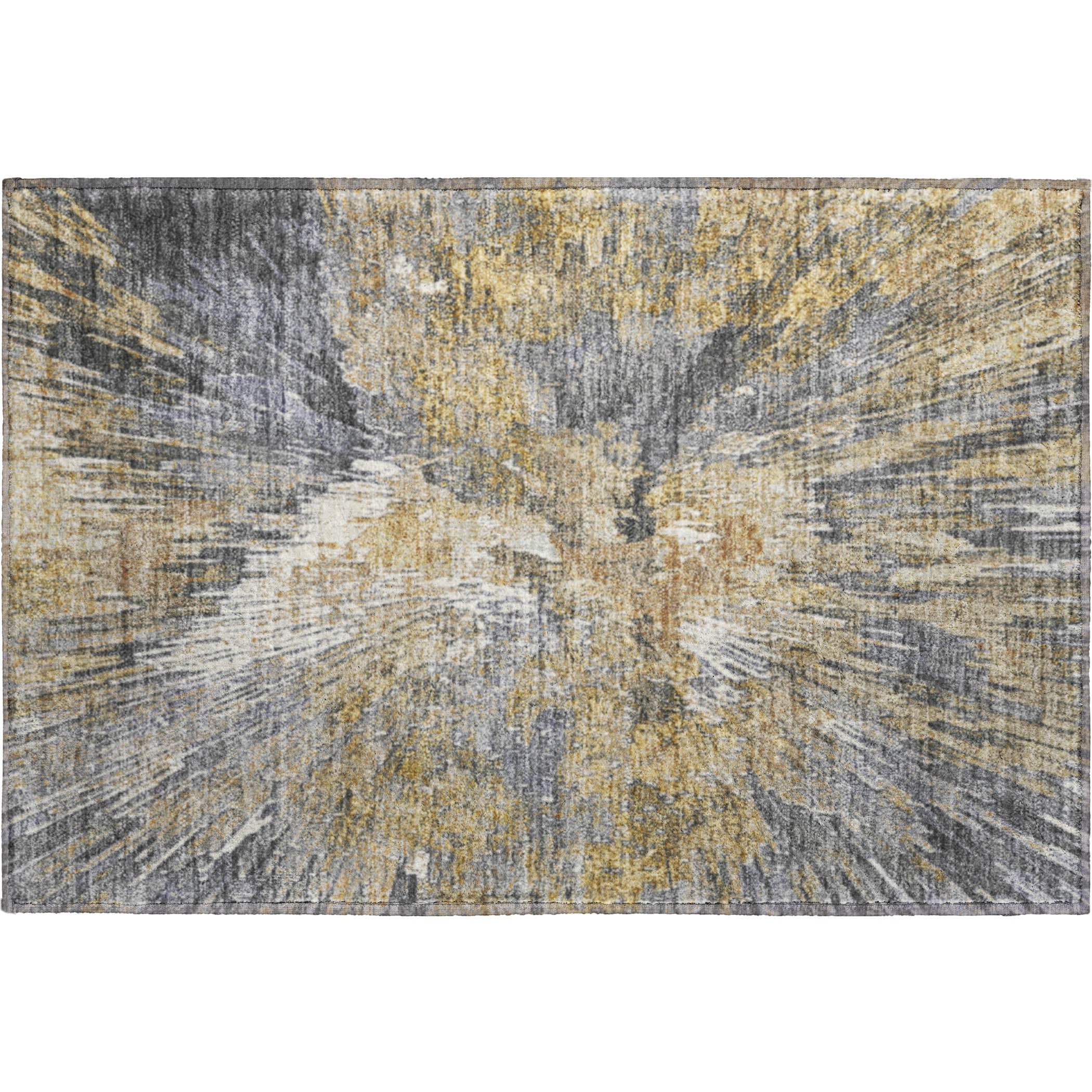 Kyoto Machine Washable Transitional Gold Rug 1'8" x 2'6" #shape_Rectangle