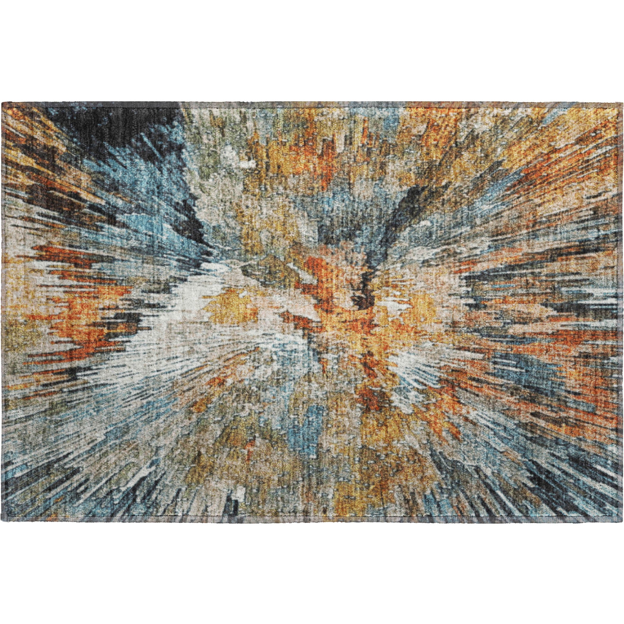 Kyoto Machine Washable Transitional Taupe Brown Rug 1'8" x 2'6" #shape_Rectangle