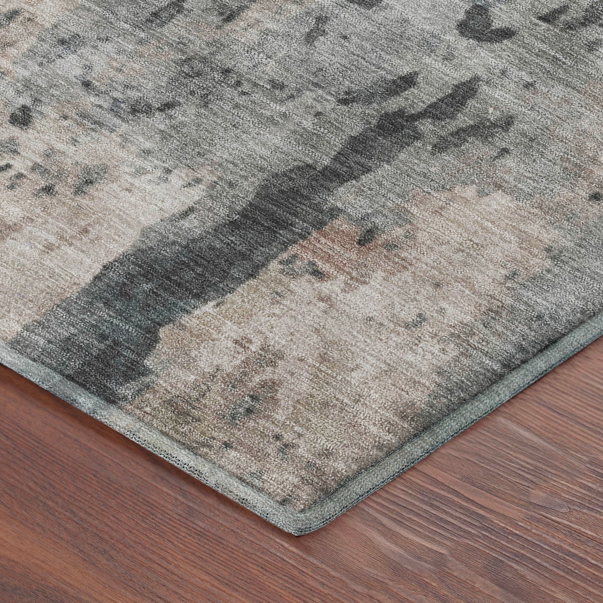 Cairo Machine Washable Transitional Beige Brown Rug 1'8" x 2'6" #shape_Rectangle