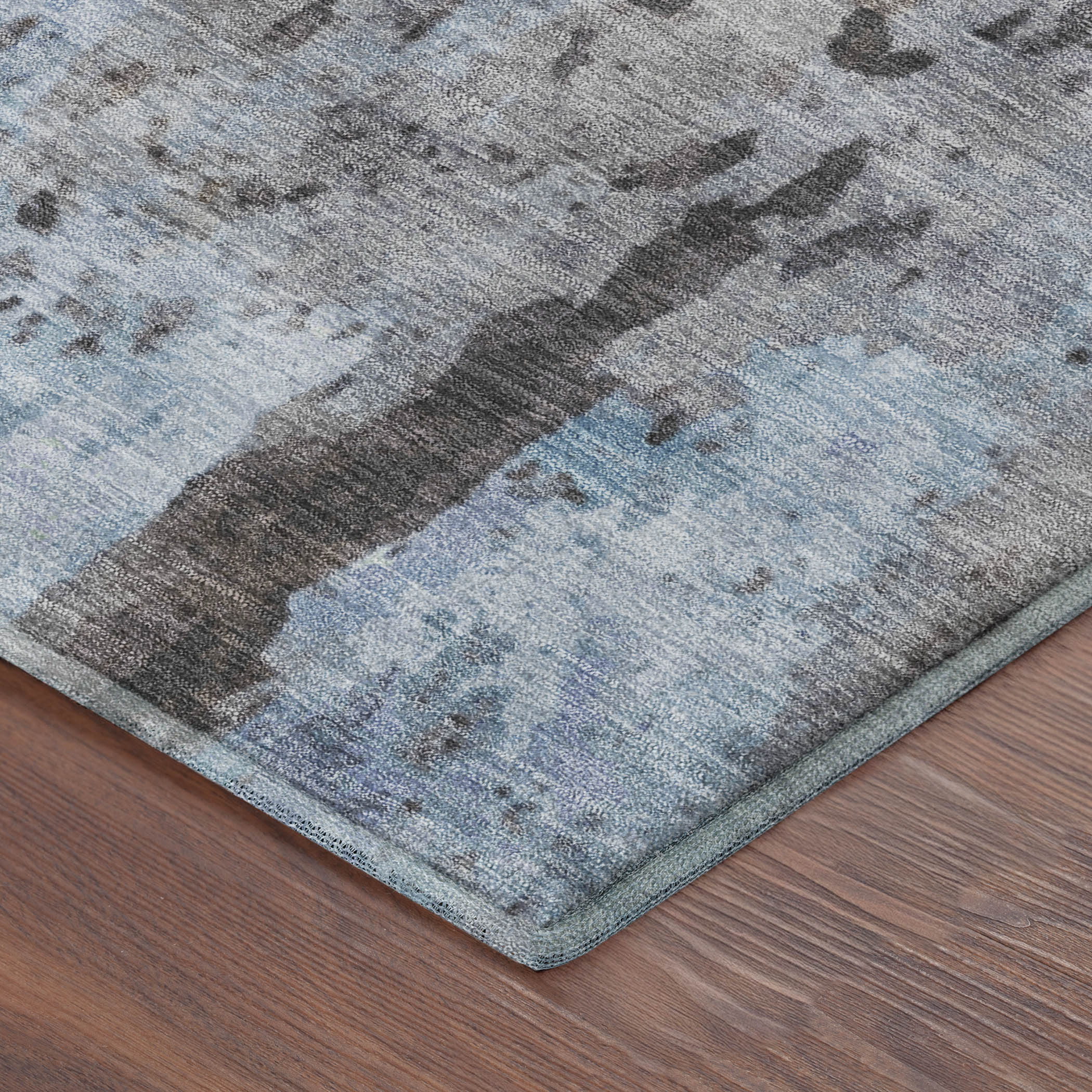 Cairo Machine Washable Transitional Blue Rug 1'8" x 2'6" #shape_Rectangle