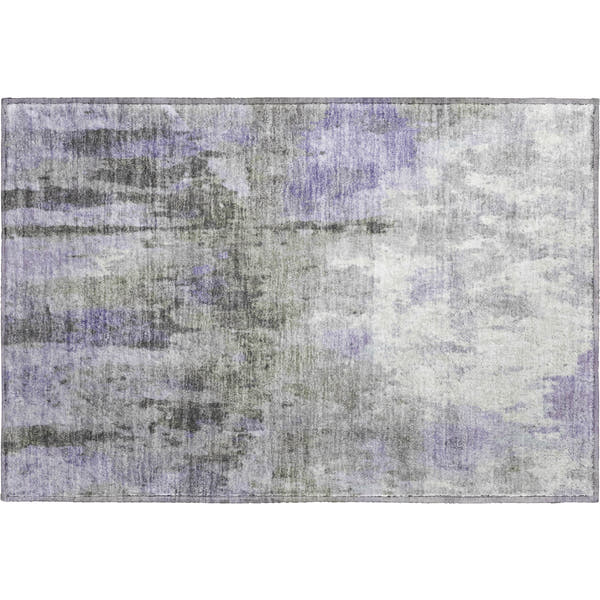 Cairo Machine Washable Transitional Lavender Purple Rug 1'8" x 2'6"