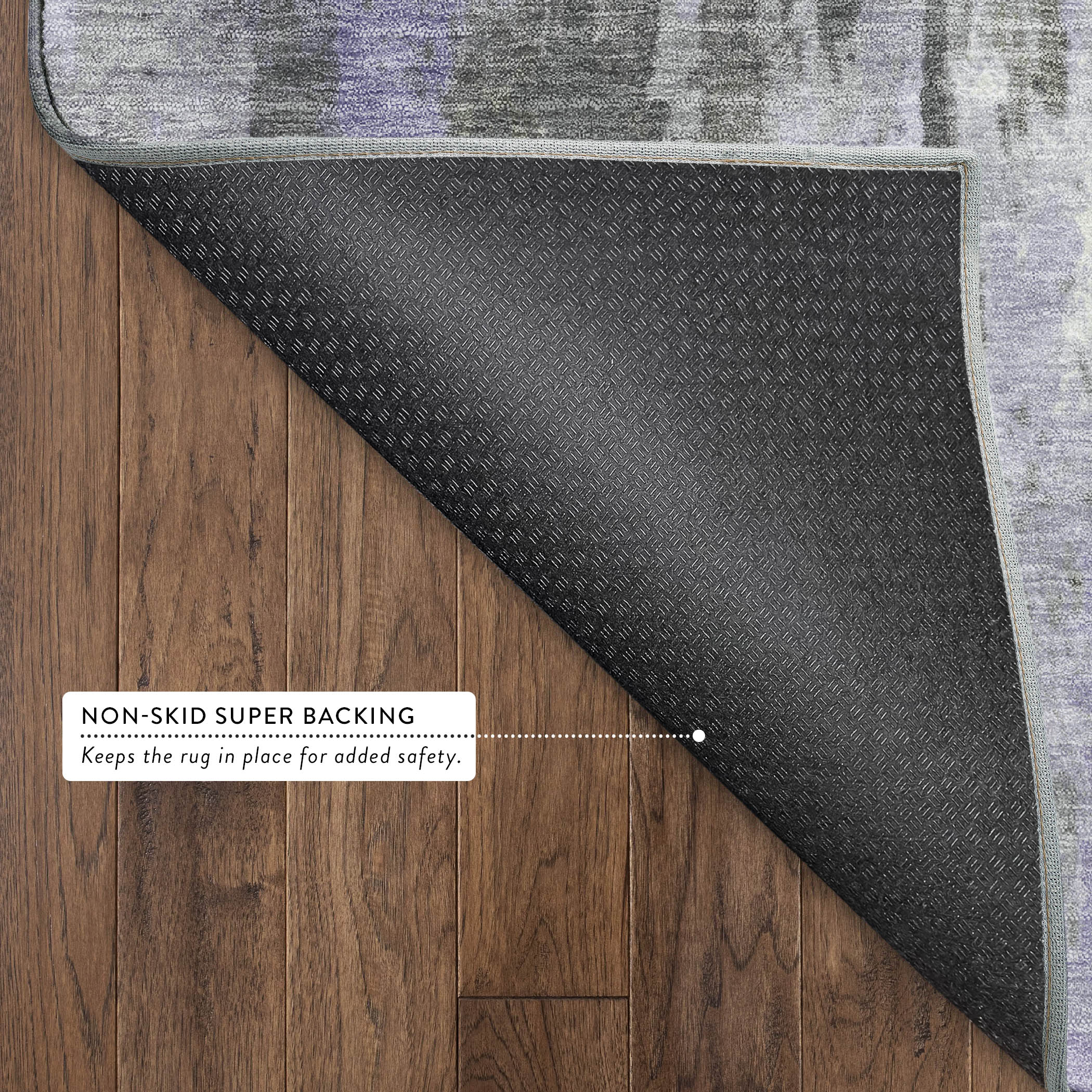Cairo Machine Washable Transitional Lavender Purple Rug 1'8" x 2'6" #shape_Rectangle