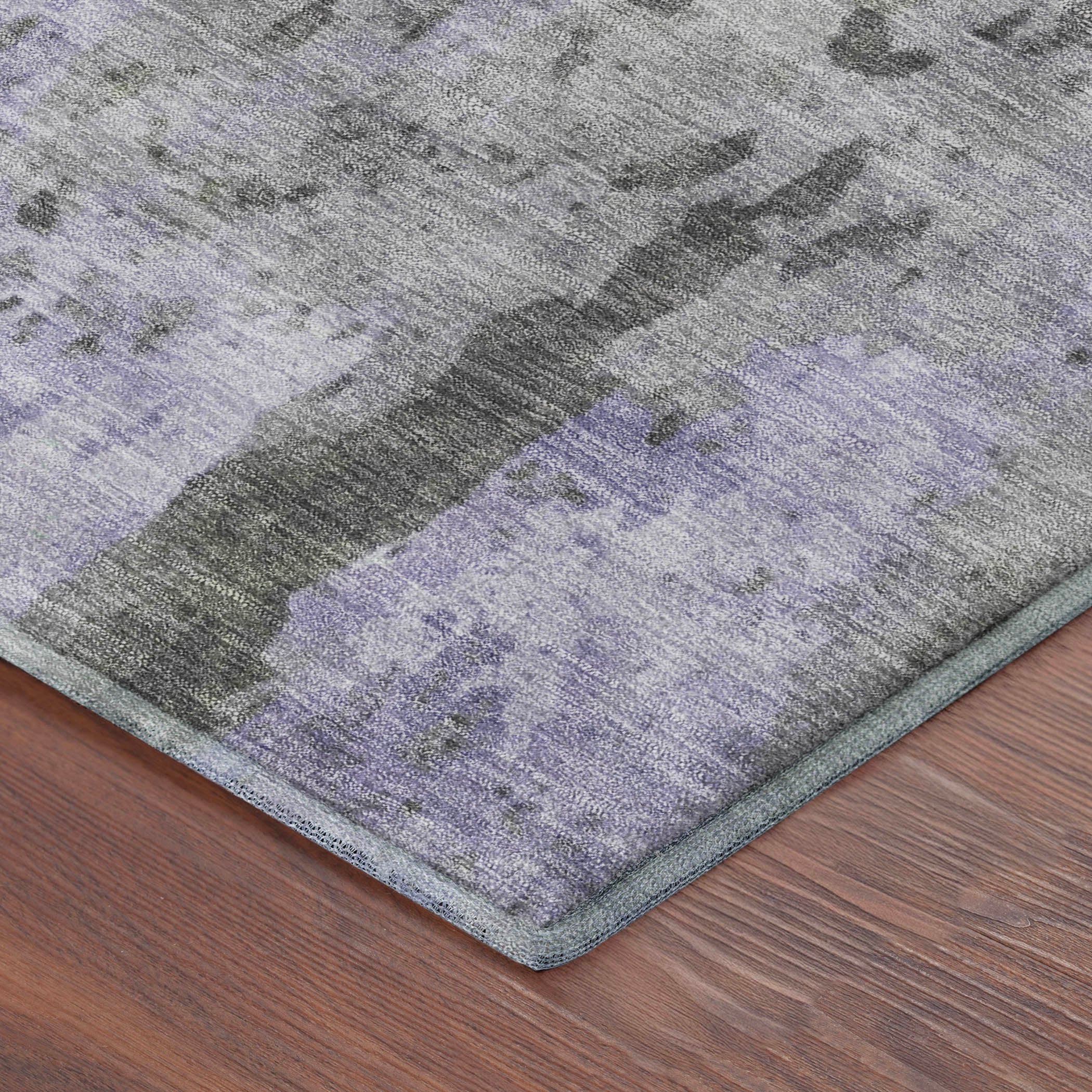 Cairo Machine Washable Transitional Lavender Purple Rug 1'8" x 2'6" #shape_Rectangle