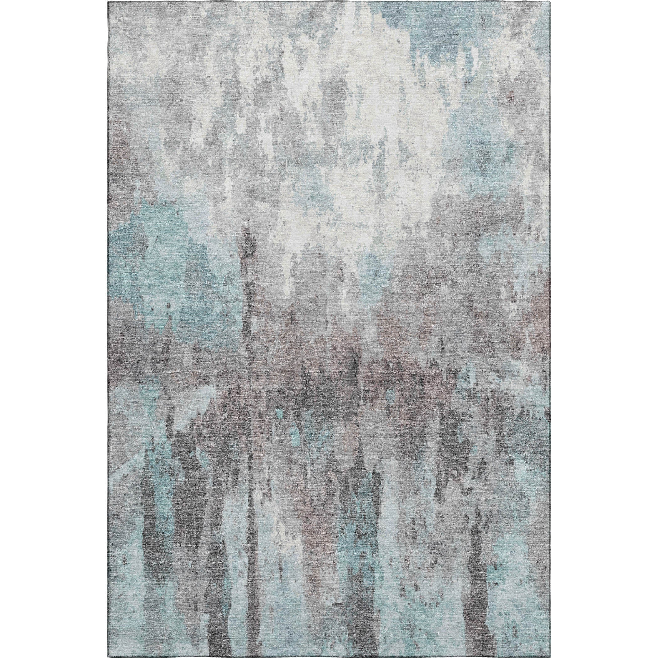 Cairo Machine Washable Transitional Teal Rug 2'6" x 3'10" #shape_Rectangle