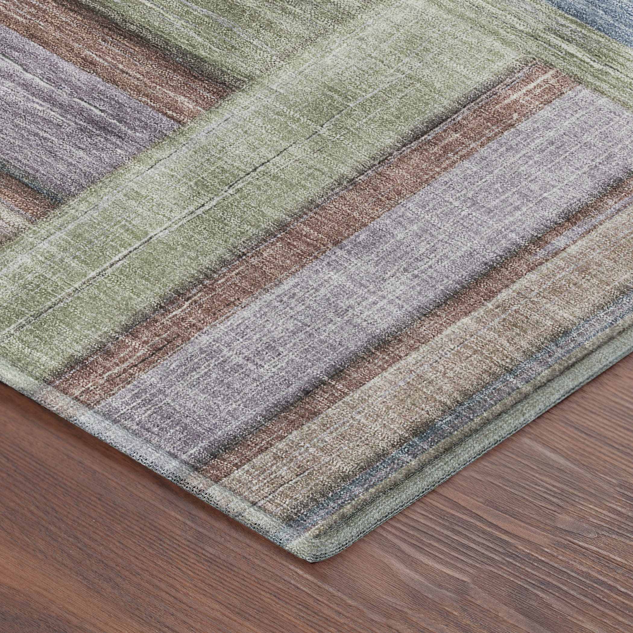 Porto Machine Washable Transitional Aloe Green Rug 1'8" x 2'6" #shape_Rectangle