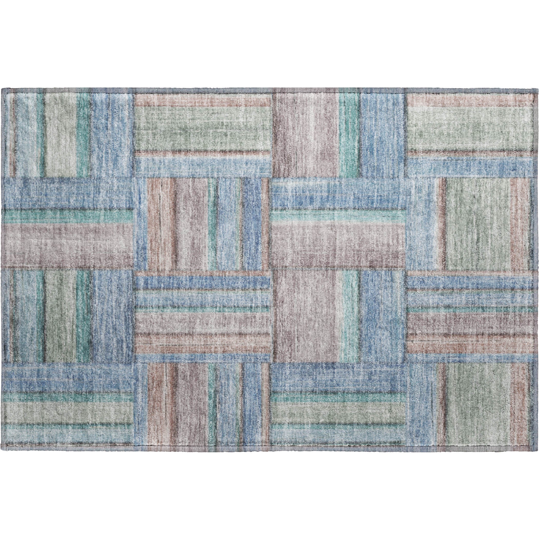 Porto Machine Washable Transitional Denim Blue Rug 1'8" x 2'6" #shape_Rectangle