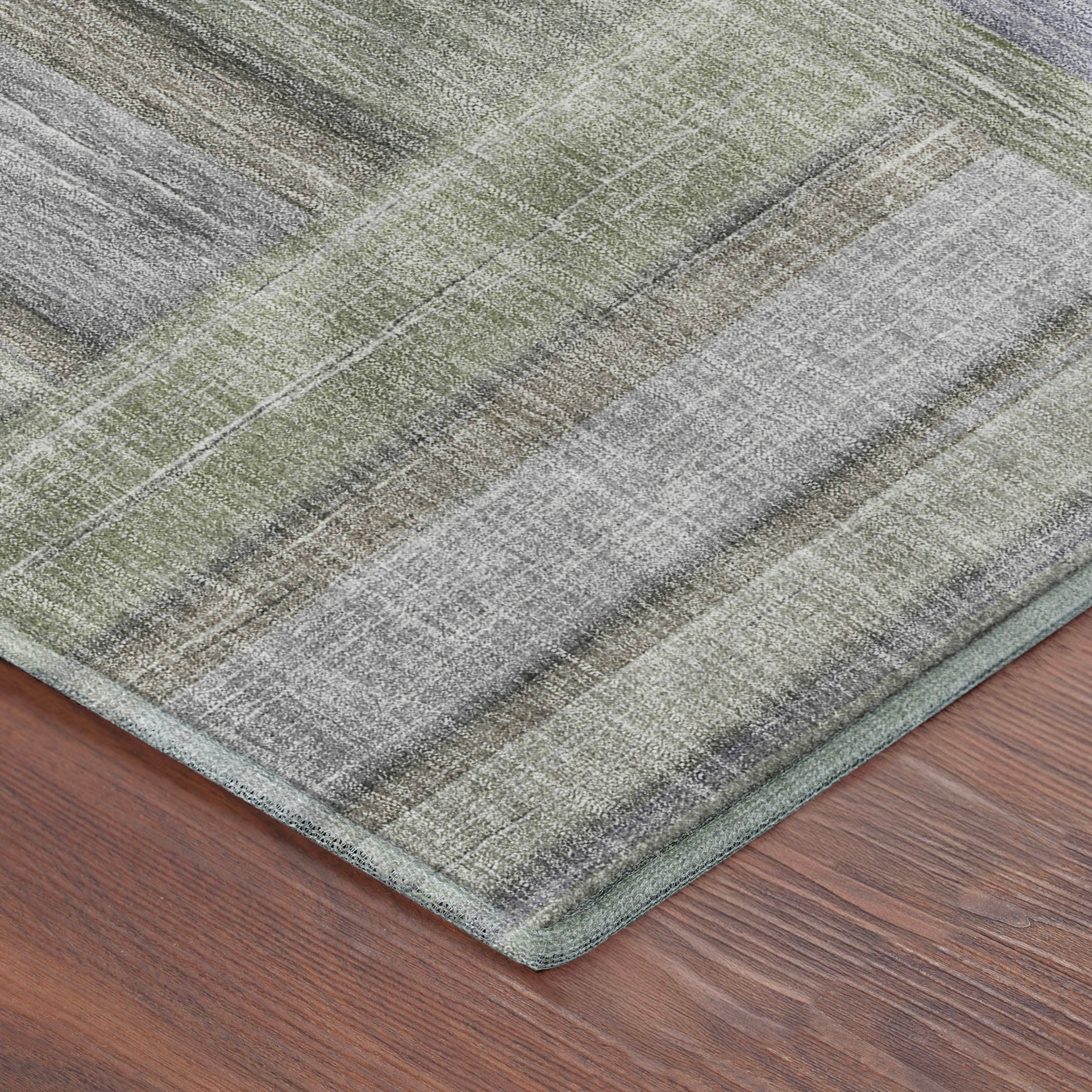 Porto Machine Washable Transitional Fern Green Rug 1'8" x 2'6" #shape_Rectangle