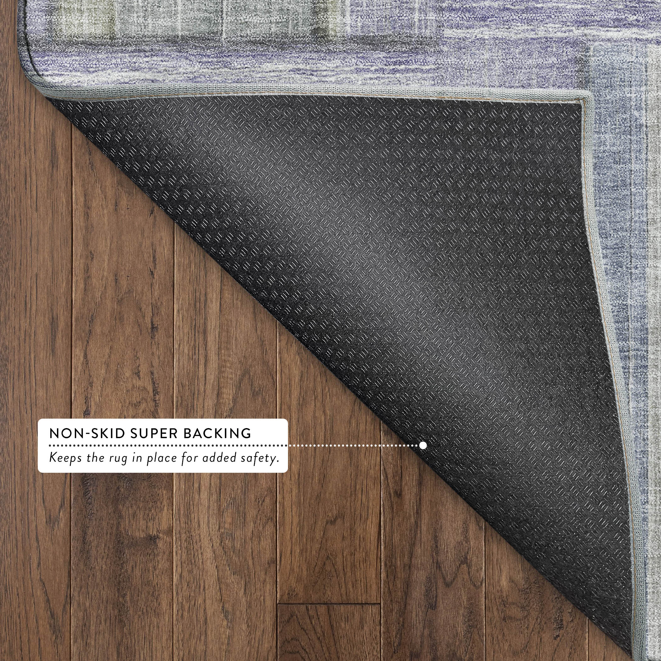 Porto Machine Washable Transitional Purple Rug 1'8" x 2'6" #shape_Rectangle