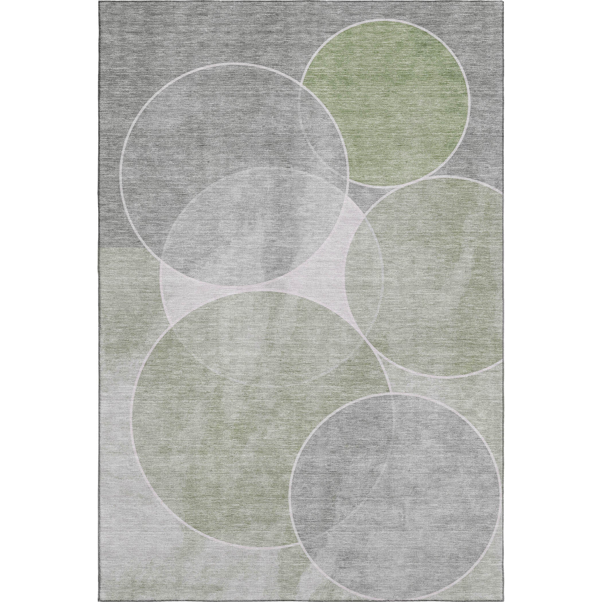 Athens Machine Washable Transitional Aloe Green Rug 2'6" x 3'10" #shape_Rectangle