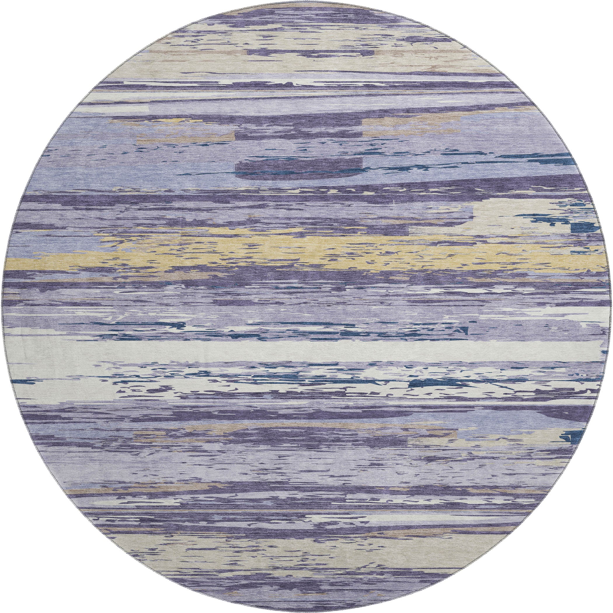 Mostar Machine Washable Transitional Lavender Purple Rug 8' x 8' #shape_Round