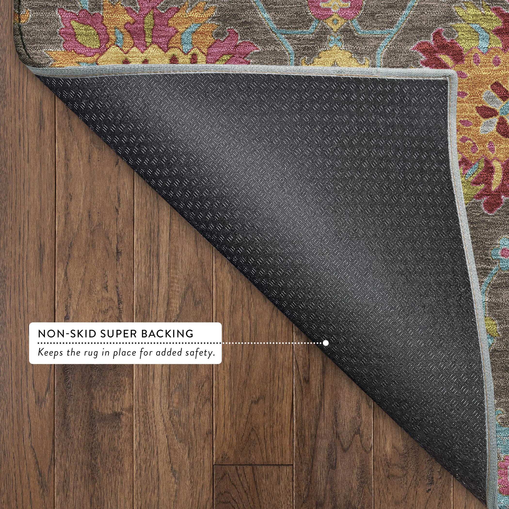 Antigua Machine Washable Transitional Chocolate Brown Rug 1'8" x 2'6" #shape_Rectangle