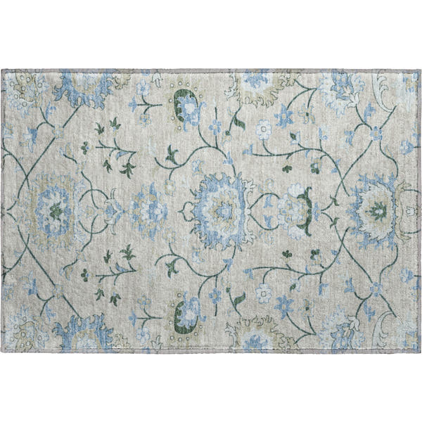 Cusco Machine Washable Traditional Beige Brown Rug 1'8" x 2'6"