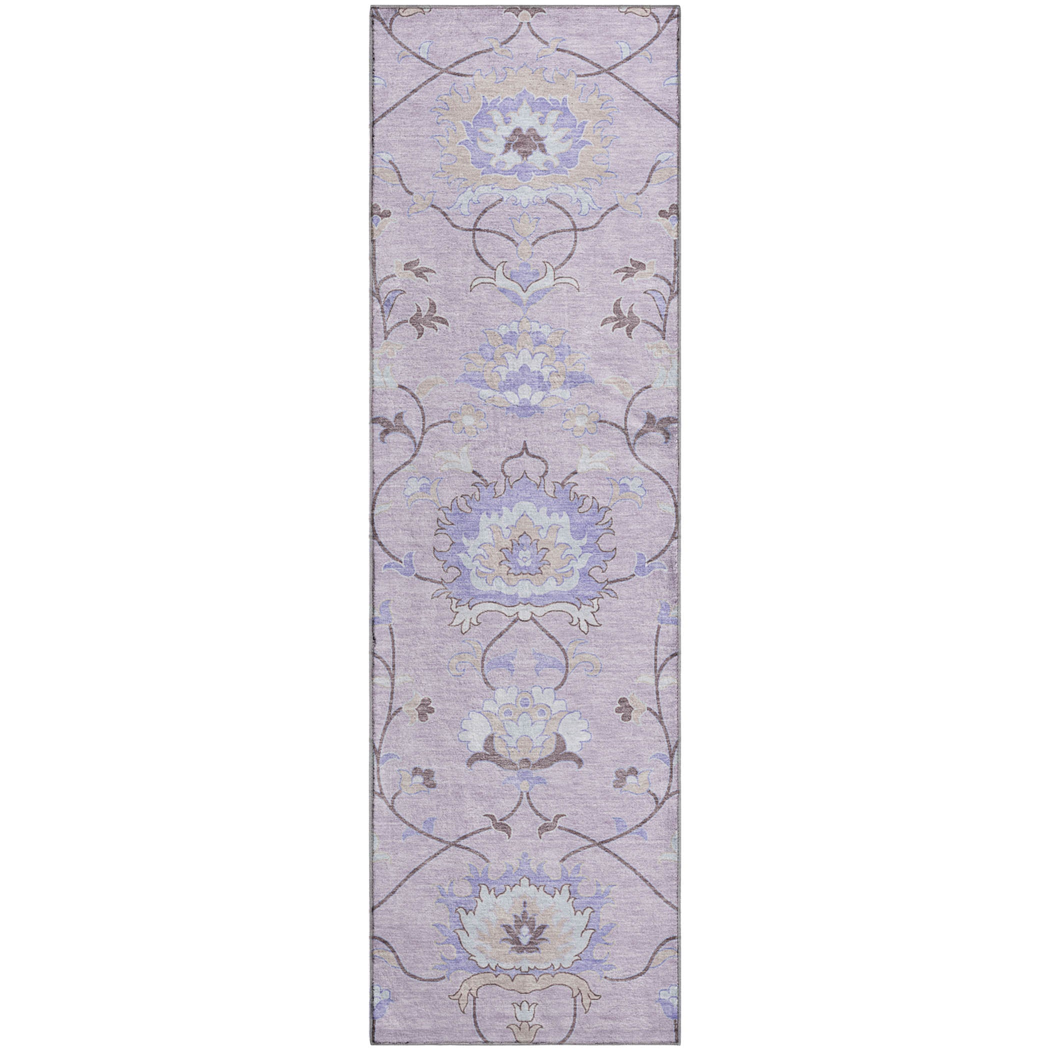 Cusco Machine Washable Traditional Blush Pink Rug 2'3" x 7'6" #shape_Runner