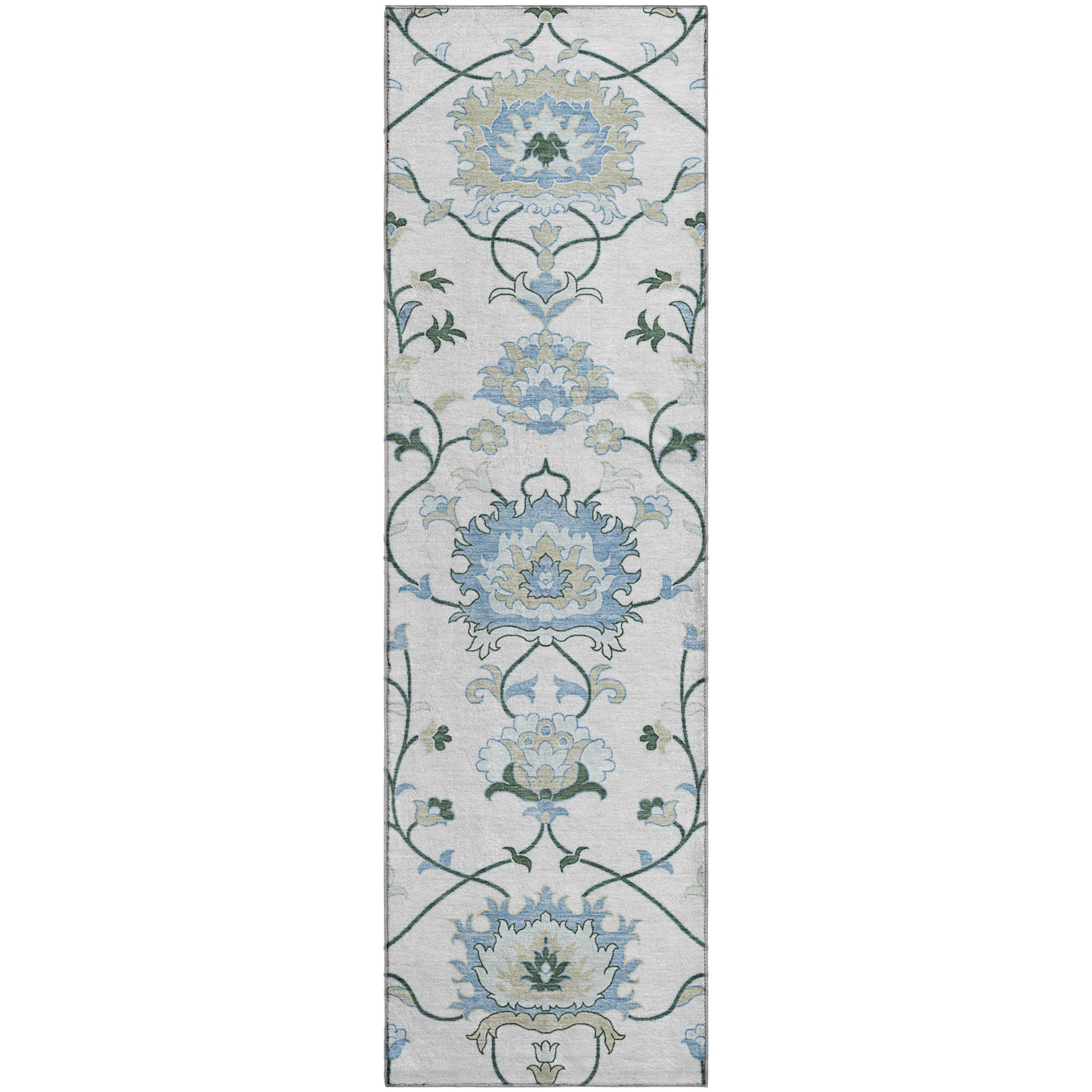 Cusco Machine Washable Traditional Ivory Rug 2'3" x 7'6" #shape_Runner
