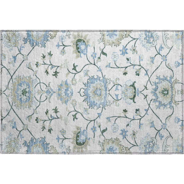 Cusco Machine Washable Traditional Ivory Rug 1'8" x 2'6"