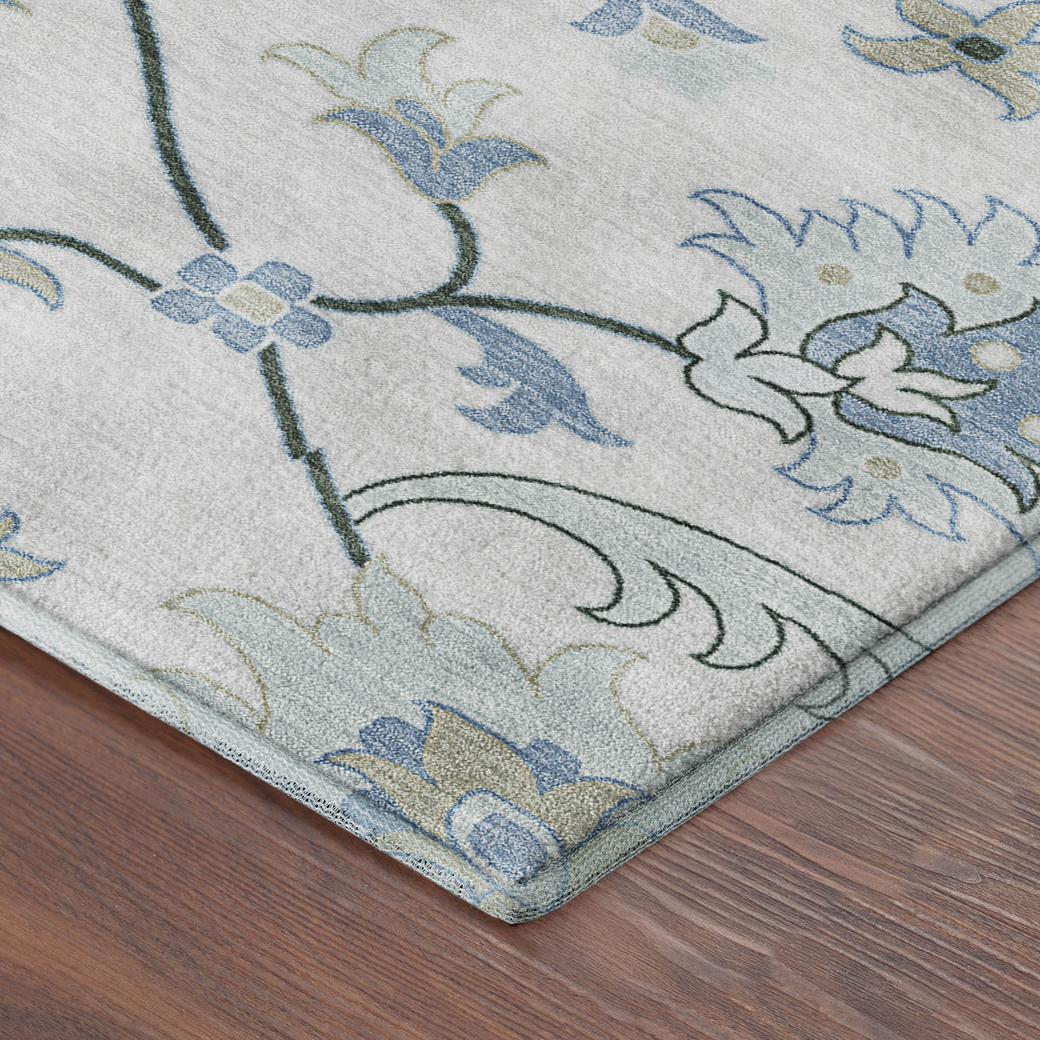 Cusco Machine Washable Traditional Ivory Rug 1'8" x 2'6" #shape_Rectangle