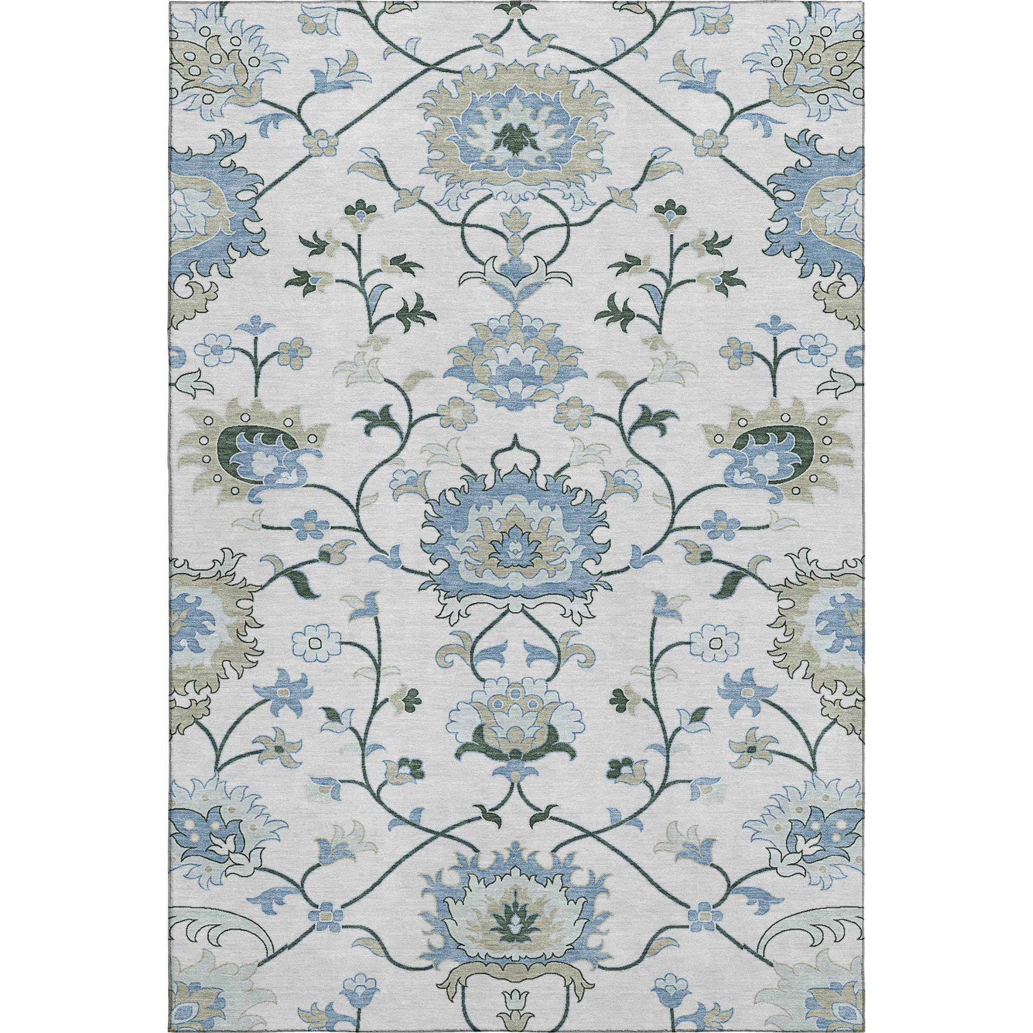 Cusco Machine Washable Traditional Ivory Rug 3' x 5' #shape_Rectangle