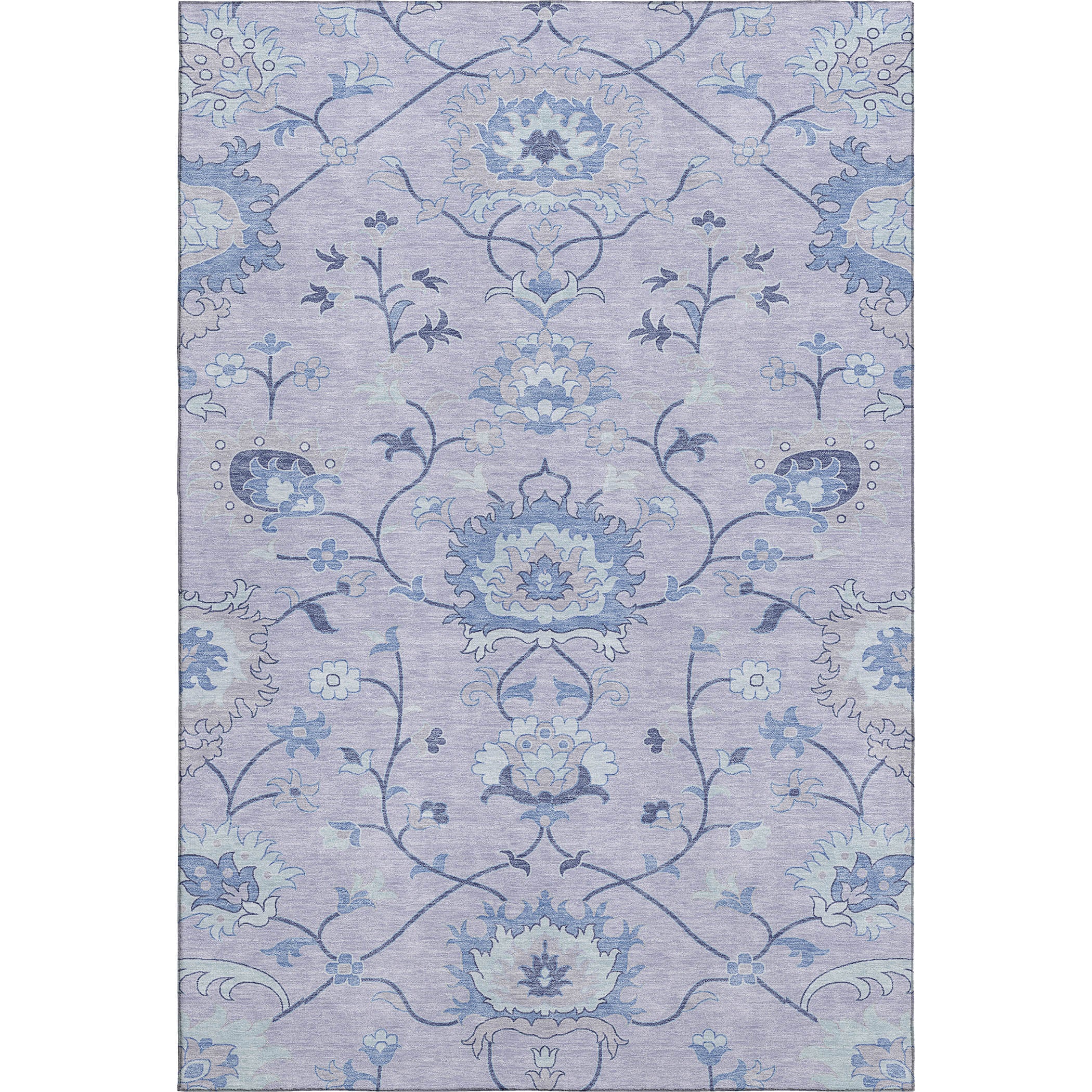 Cusco Machine Washable Traditional Lilac Purple Rug 3' x 5' #shape_Rectangle