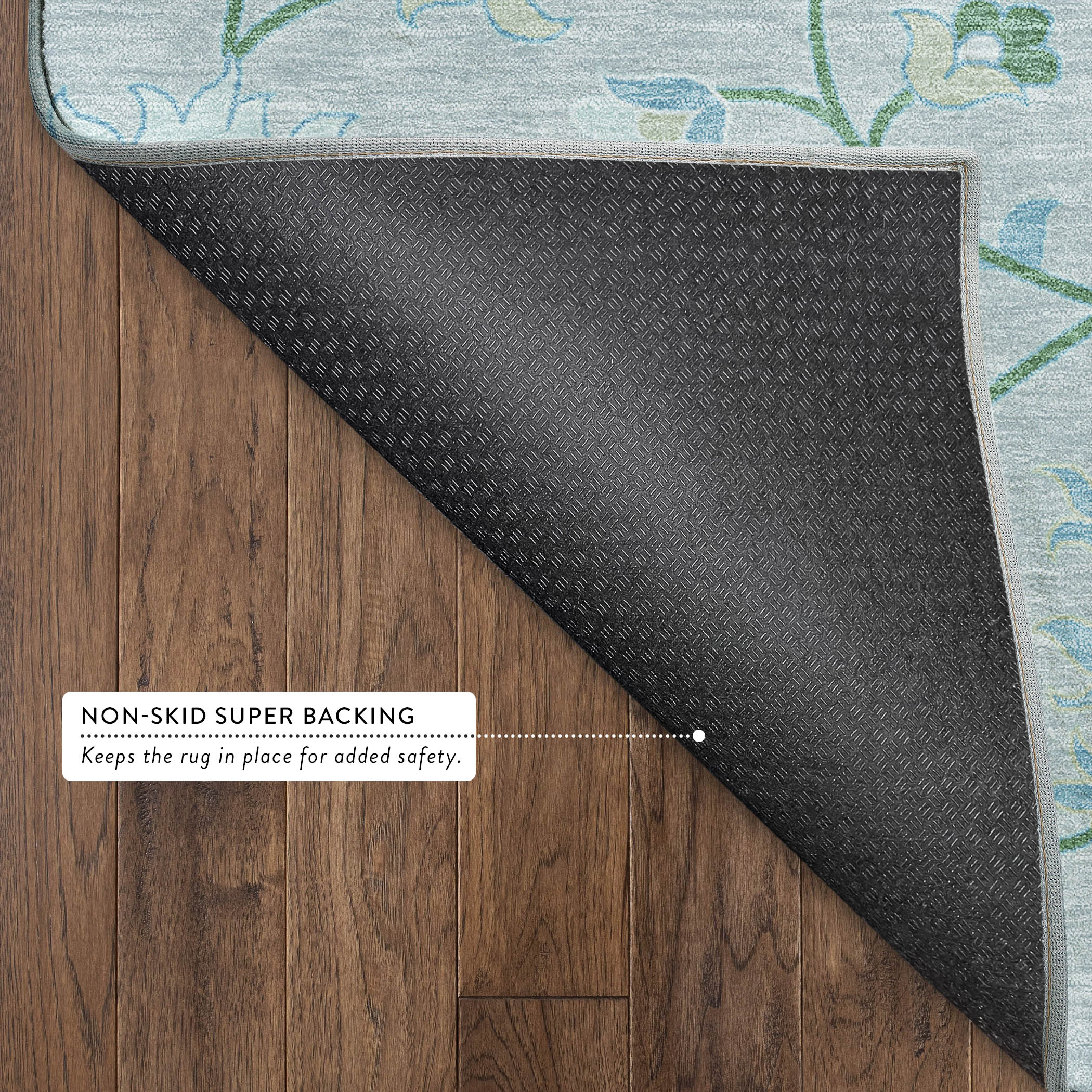 Cusco Machine Washable Traditional Mint Green Rug 1'8" x 2'6" #shape_Rectangle