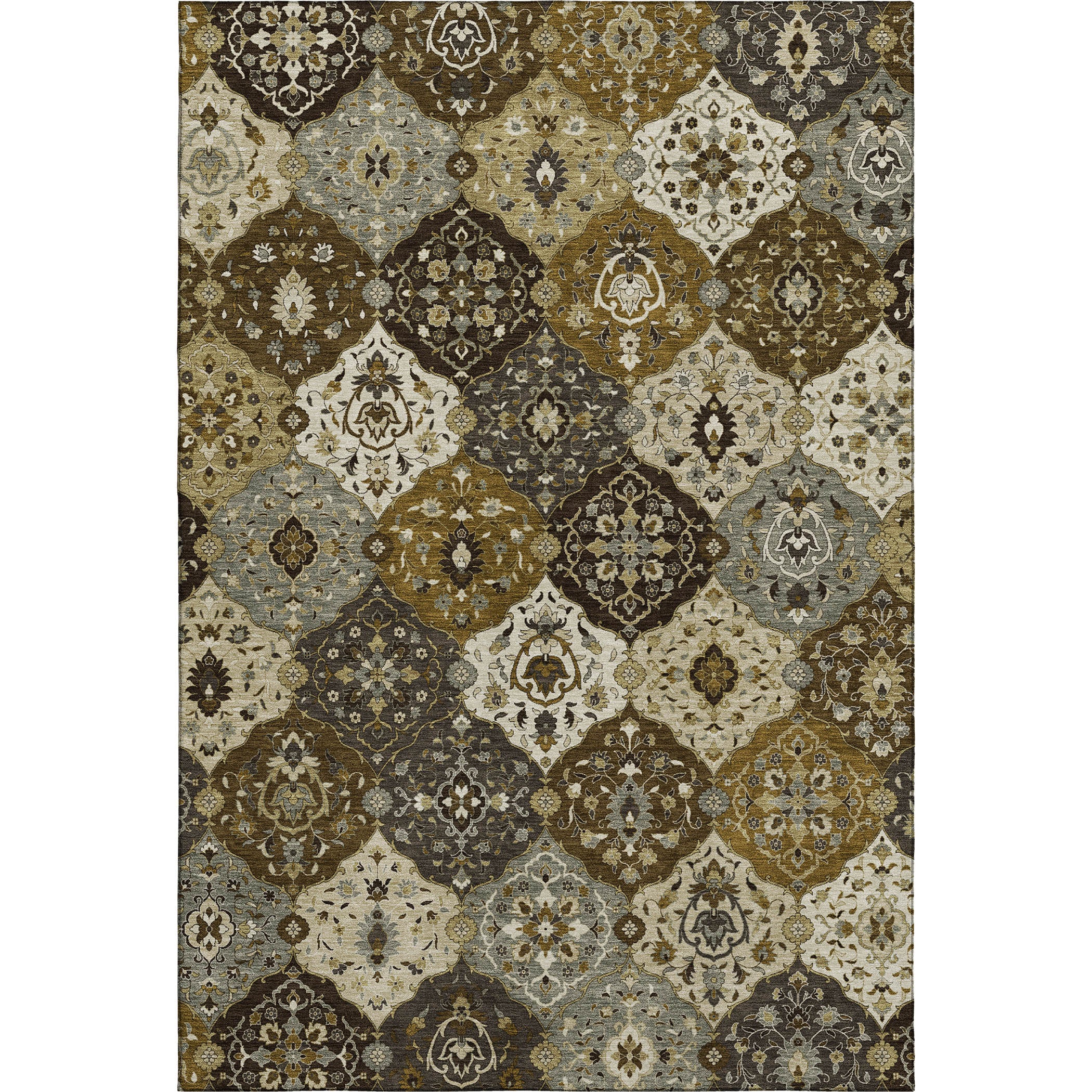 Oslo Machine Washable Transitional Brown Rug 3' x 5' #shape_Rectangle