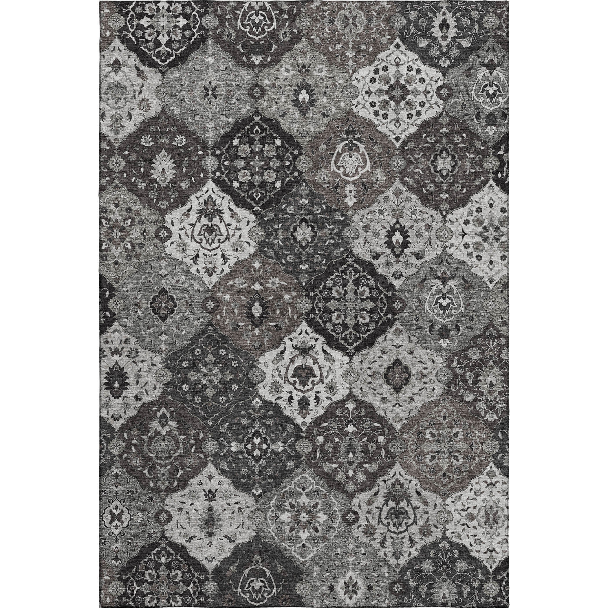 Oslo Machine Washable Transitional Gray Rug 3' x 5' #shape_Rectangle