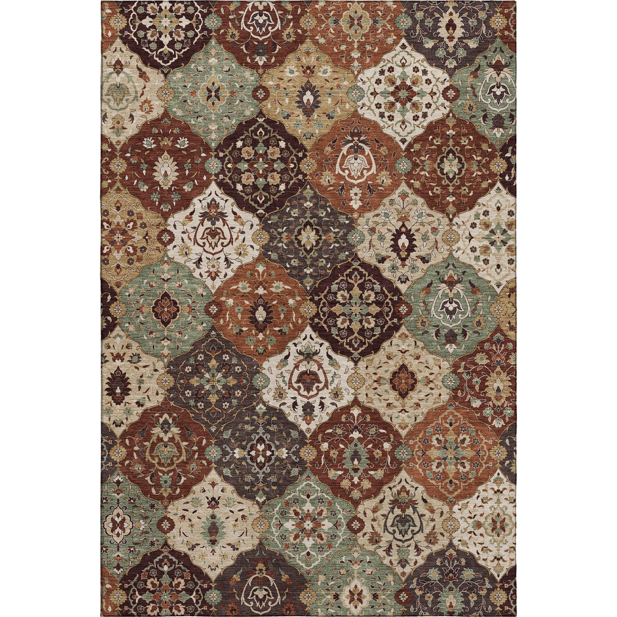 Oslo Machine Washable Transitional Paprika Orange Rug 3' x 5' #shape_Rectangle