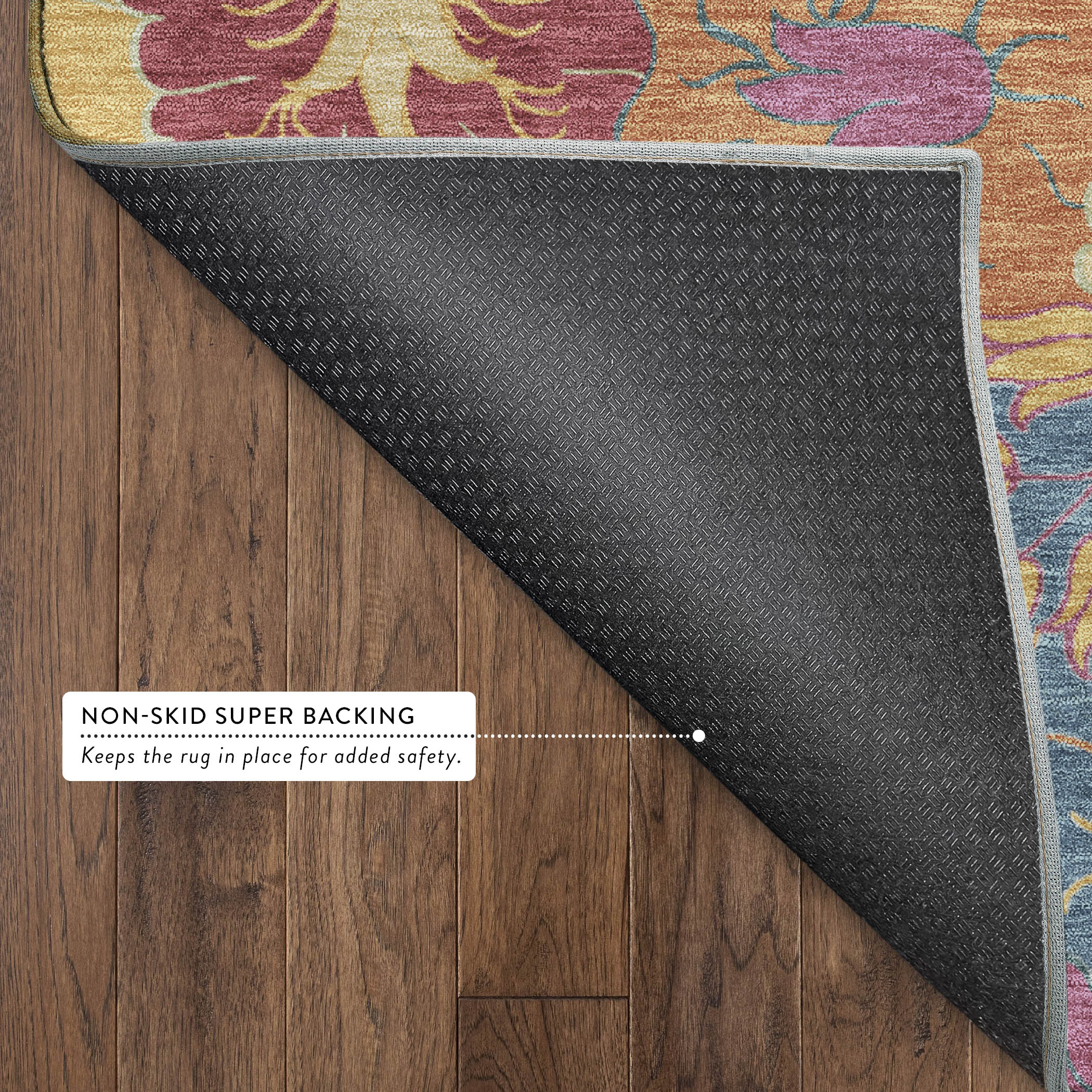 Bangkok Machine Washable Transitional Blue Rug 1'8" x 2'6" #shape_Rectangle