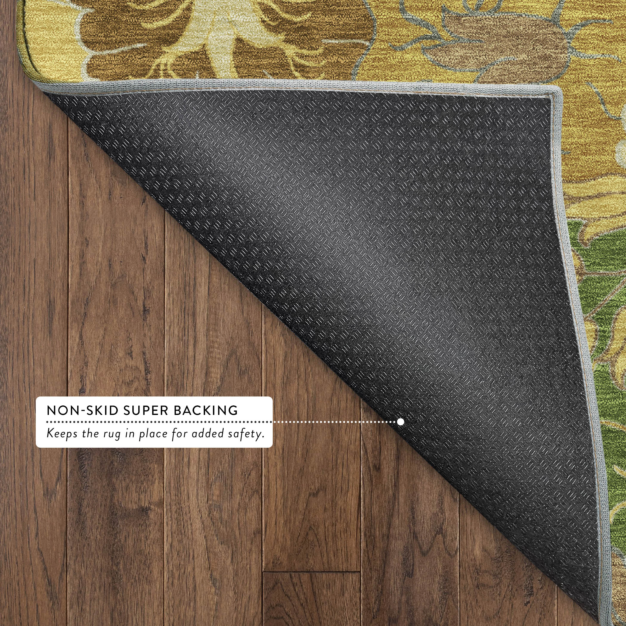 Istanbul Machine Washable Transitional Fern Green Rug 1'8" x 2'6" #shape_Rectangle