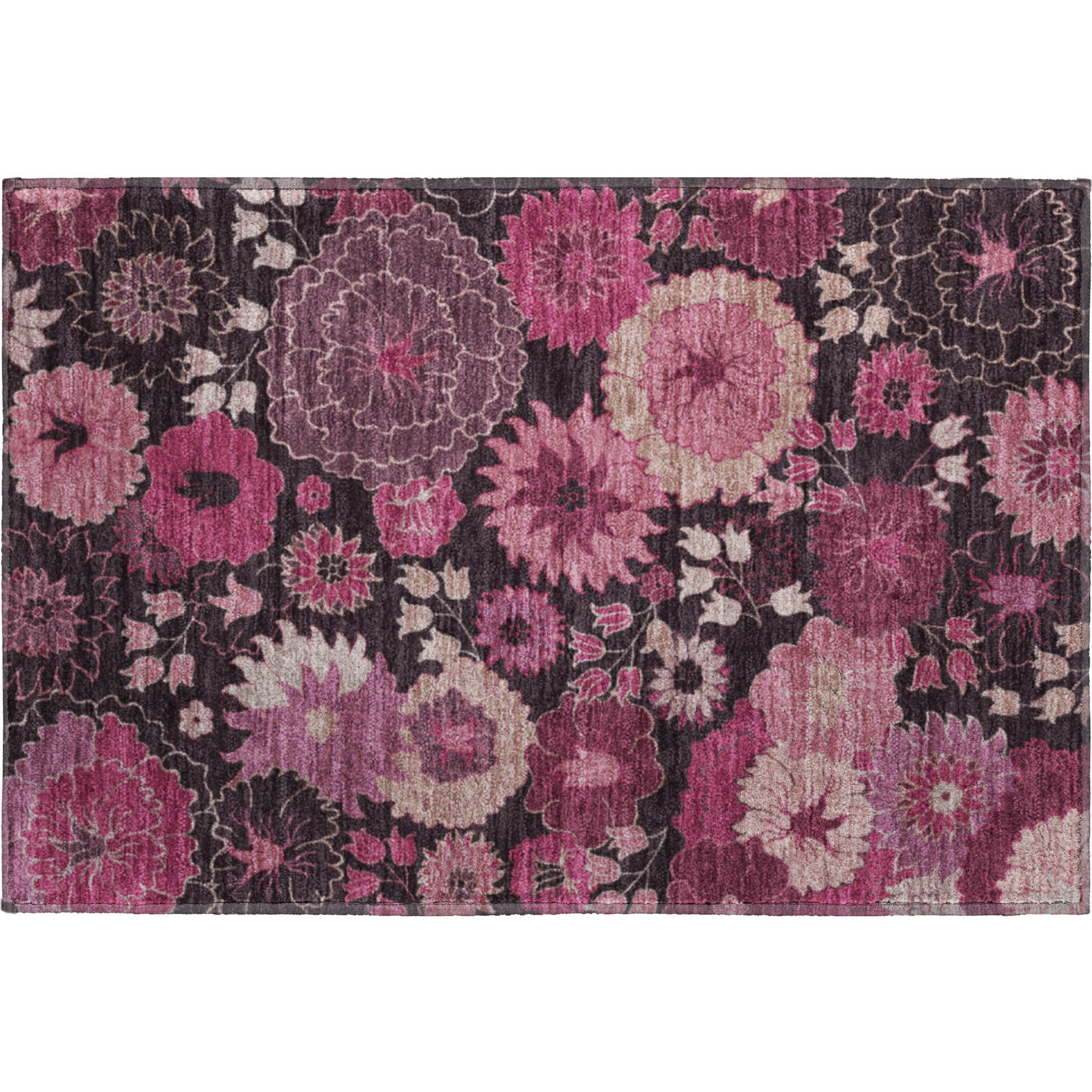 Luang Prabang Machine Washable Transitional Blush Pink Rug 1'8" x 2'6" #shape_Rectangle