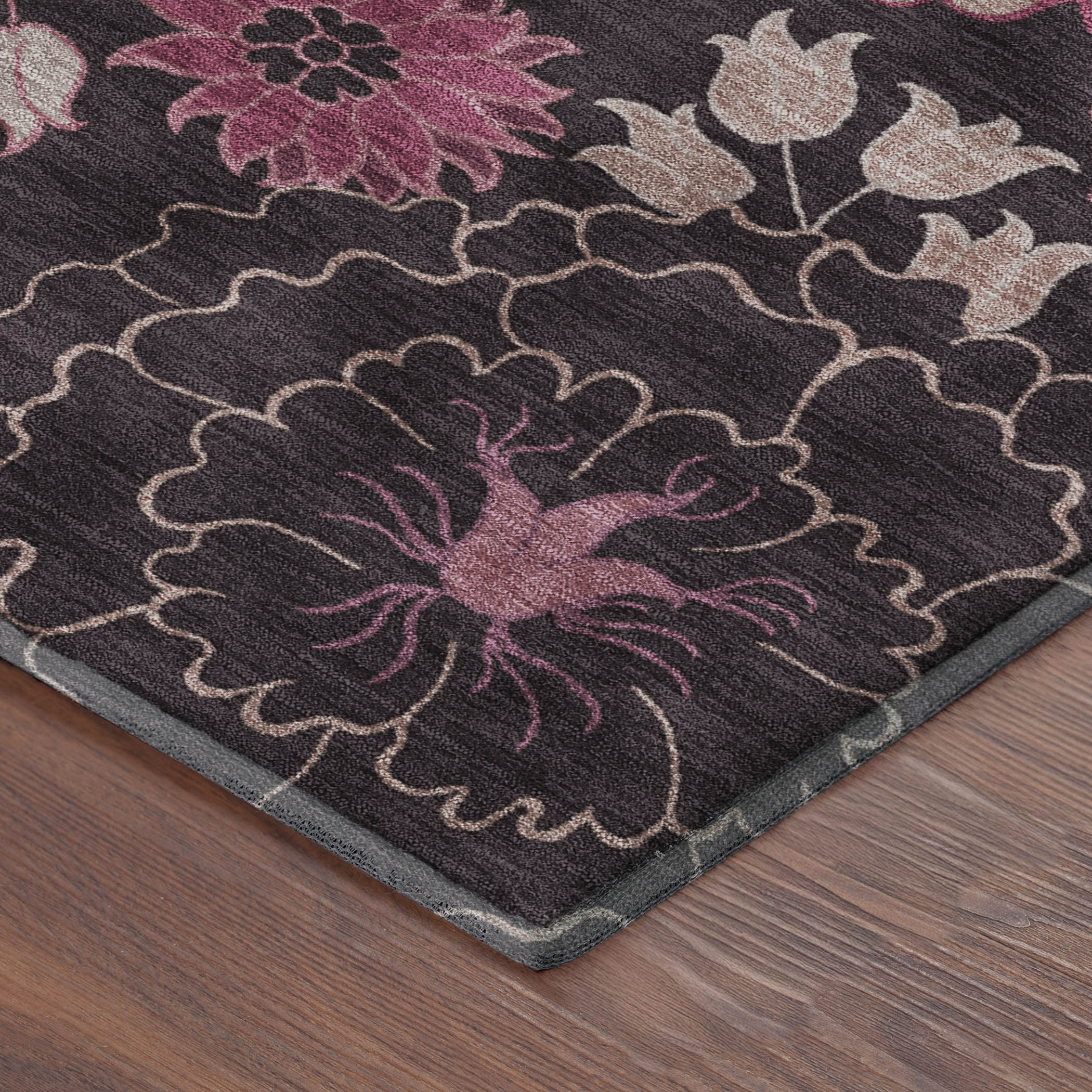 Luang Prabang Machine Washable Transitional Blush Pink Rug 1'8" x 2'6" #shape_Rectangle