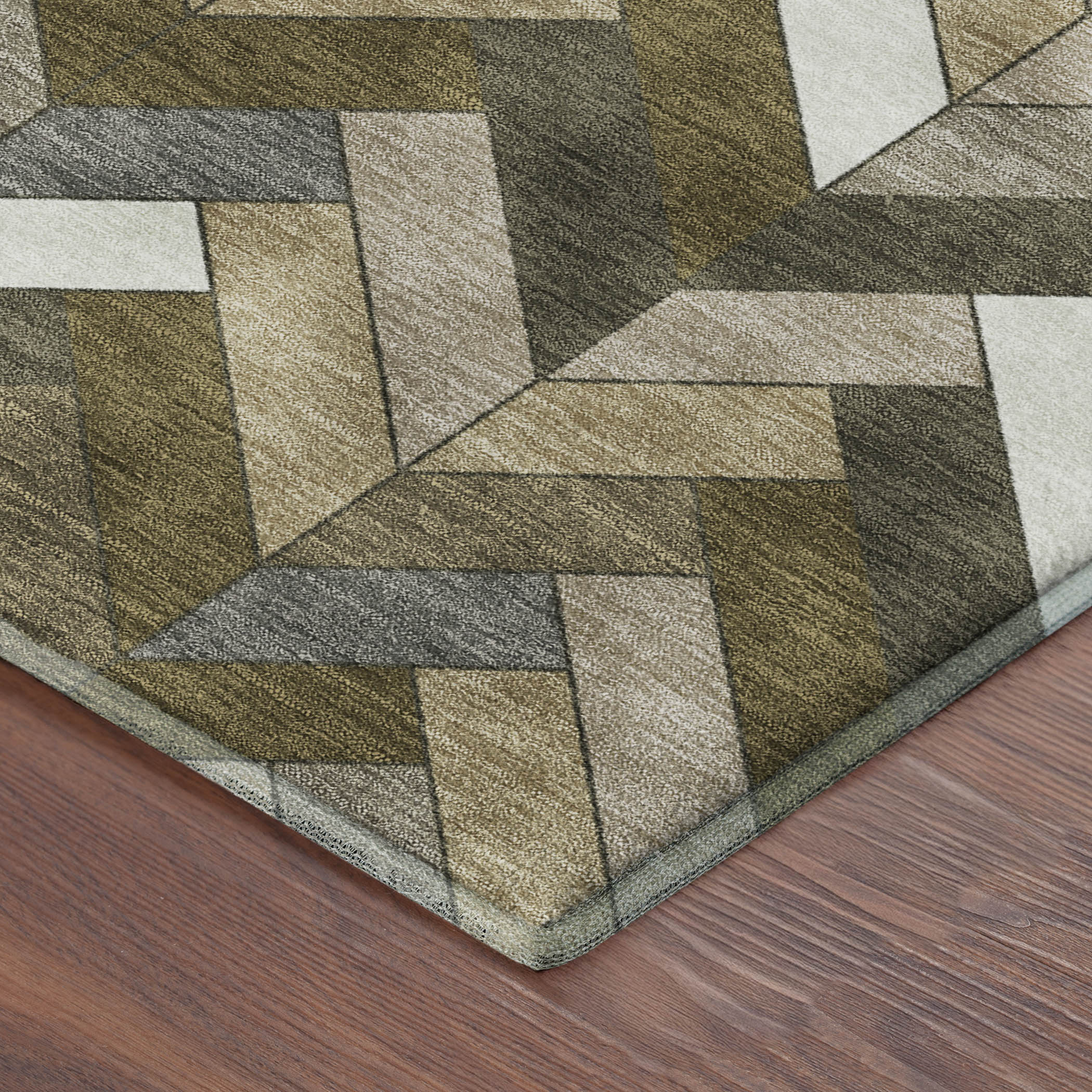 Cairo Machine Washable Transitional Brown Rug 1'8" x 2'6" #shape_Rectangle