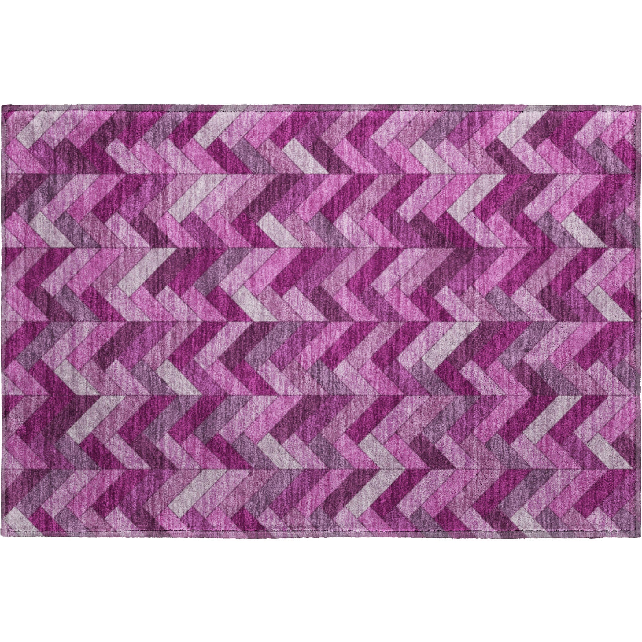 Cairo Machine Washable Transitional Pink Rug 1'8" x 2'6" #shape_Rectangle
