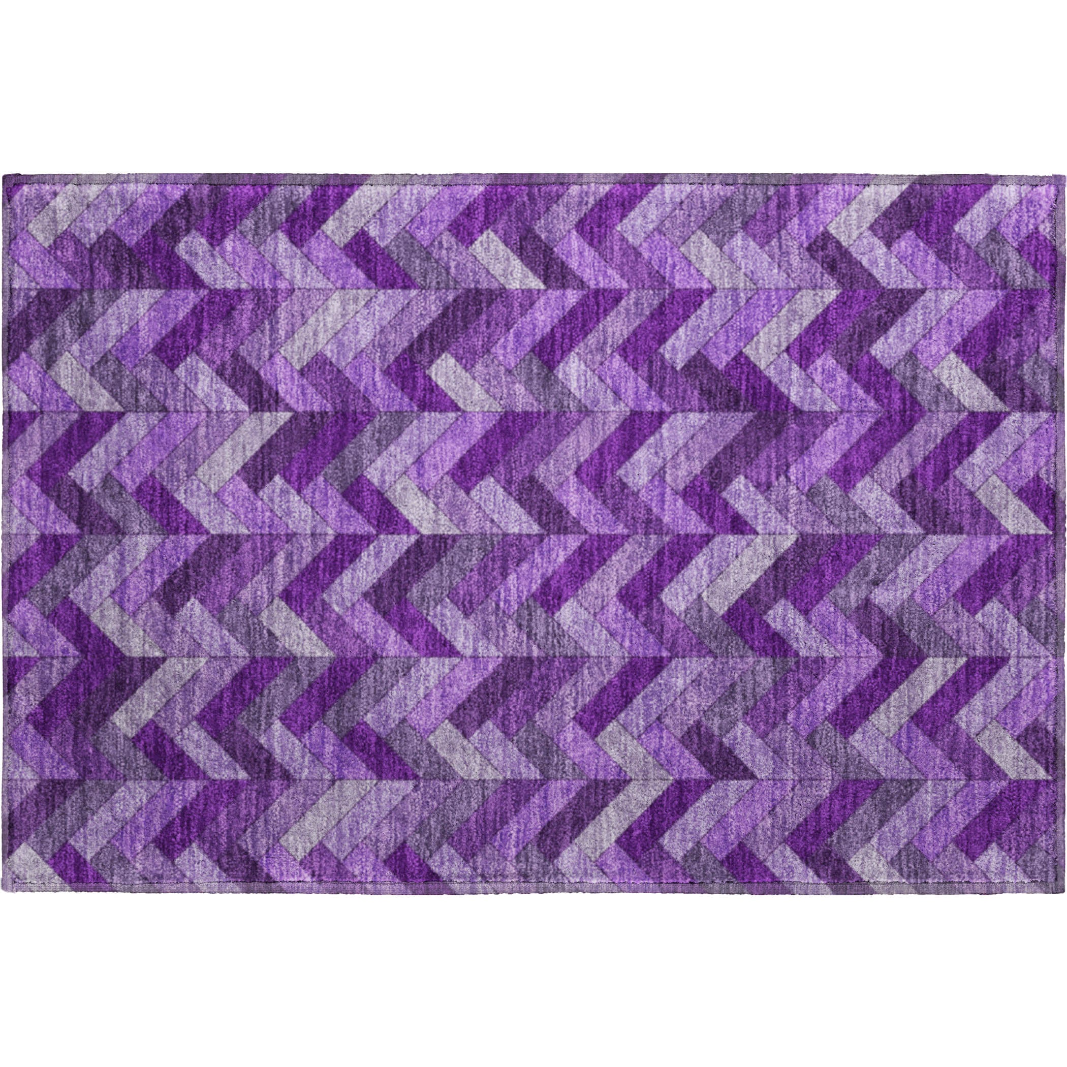 Cairo Machine Washable Transitional Purple Rug 1'8" x 2'6" #shape_Rectangle