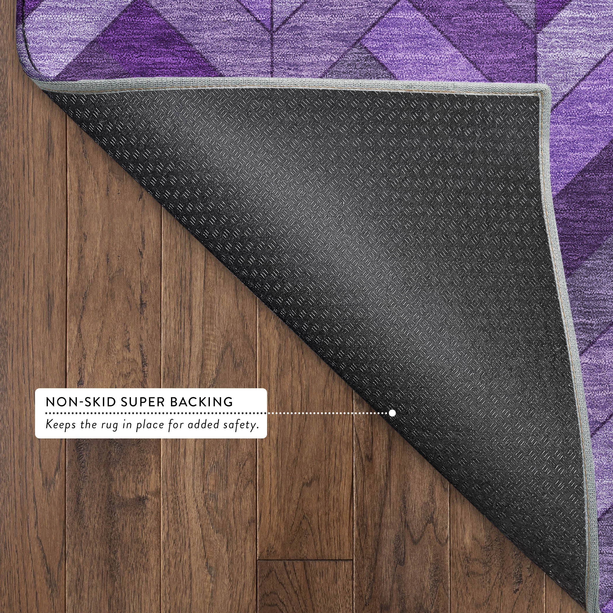 Cairo Machine Washable Transitional Purple Rug 1'8" x 2'6" #shape_Rectangle