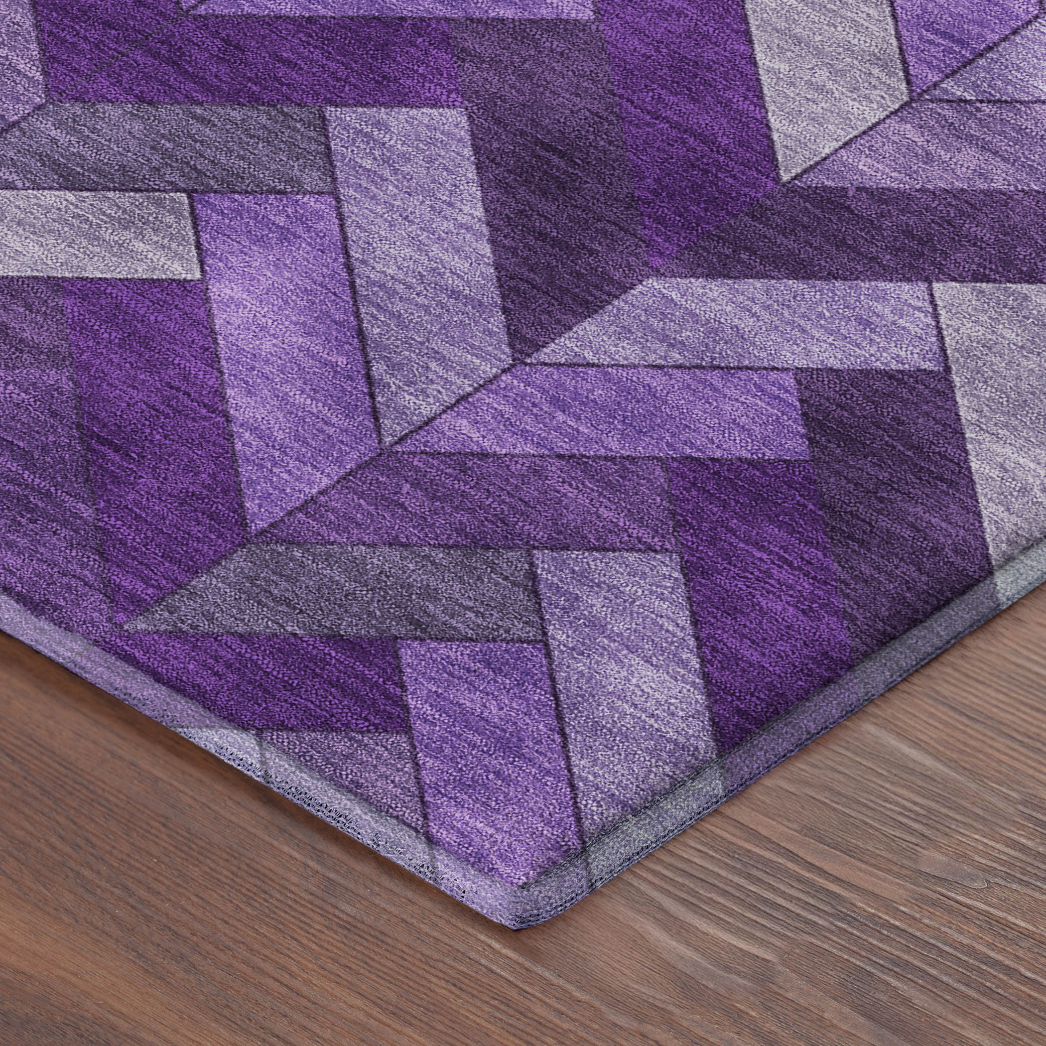 Cairo Machine Washable Transitional Purple Rug 1'8" x 2'6" #shape_Rectangle