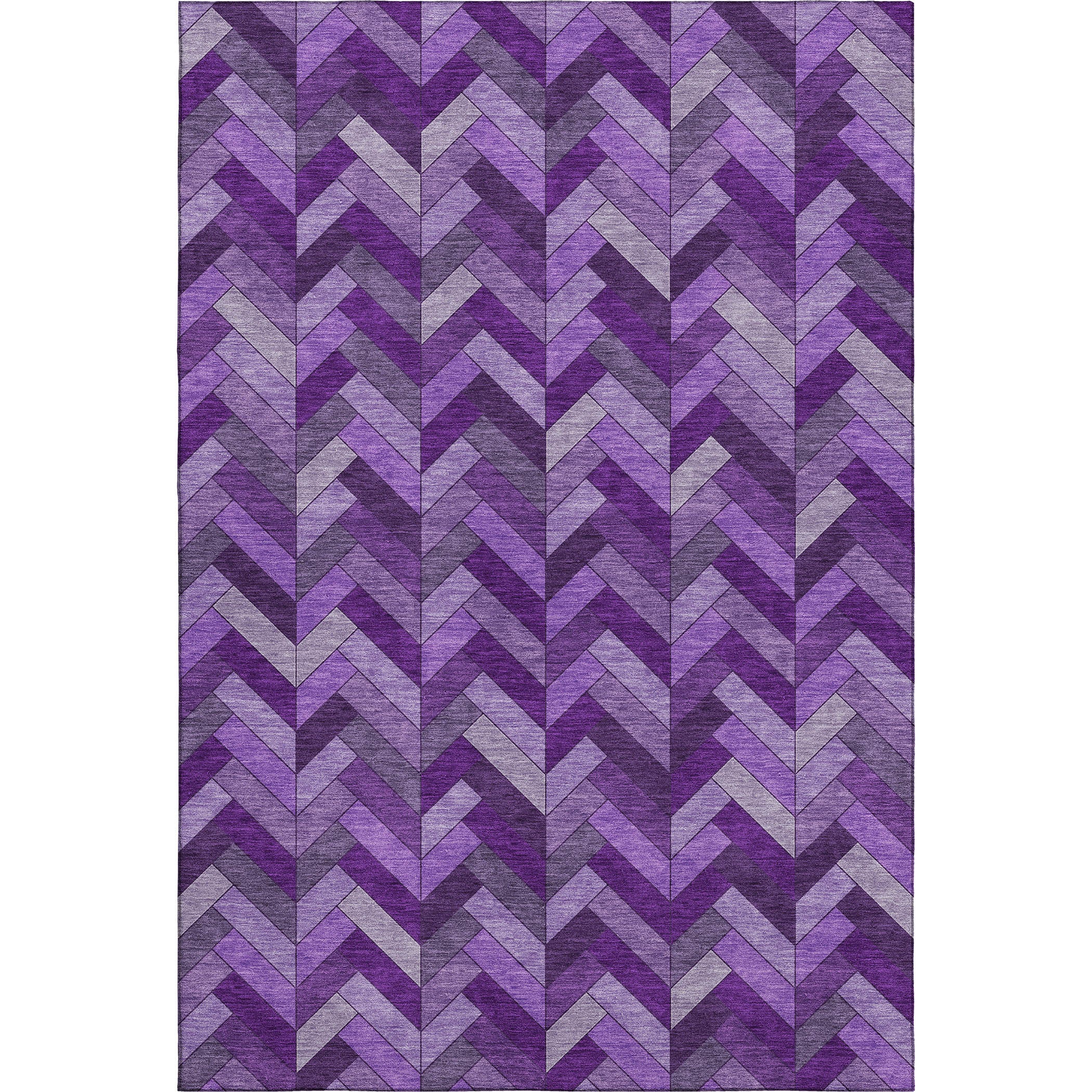 Cairo Machine Washable Transitional Purple Rug 3' x 5' #shape_Rectangle