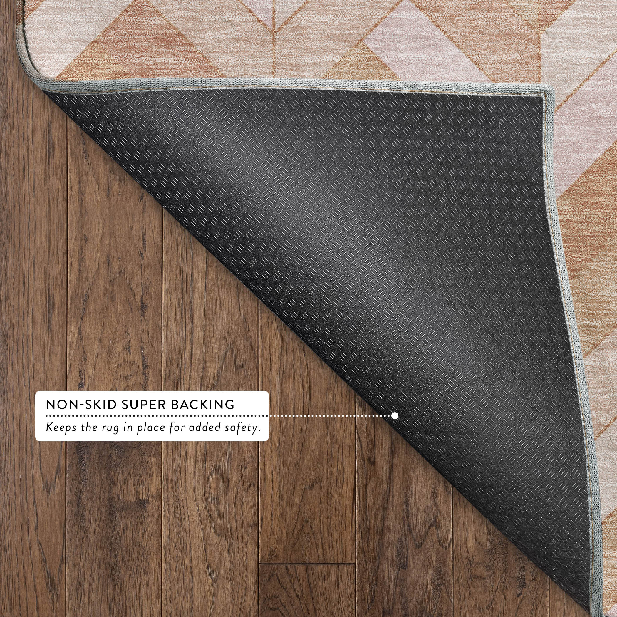 Bangkok Machine Washable Transitional Salmon Orange Rug 1'8" x 2'6" #shape_Rectangle