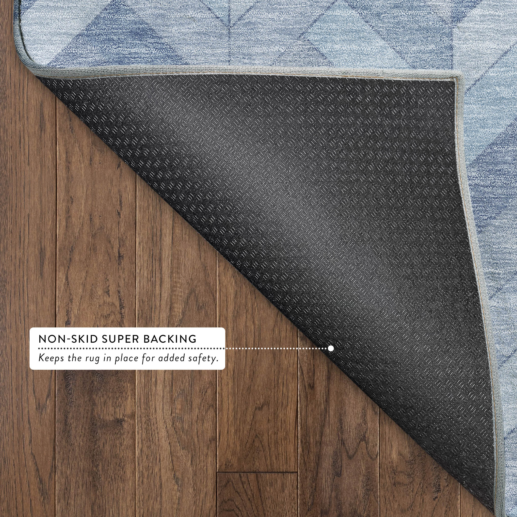 Bangkok Machine Washable Transitional Sky Blue Rug 1'8" x 2'6" #shape_Rectangle
