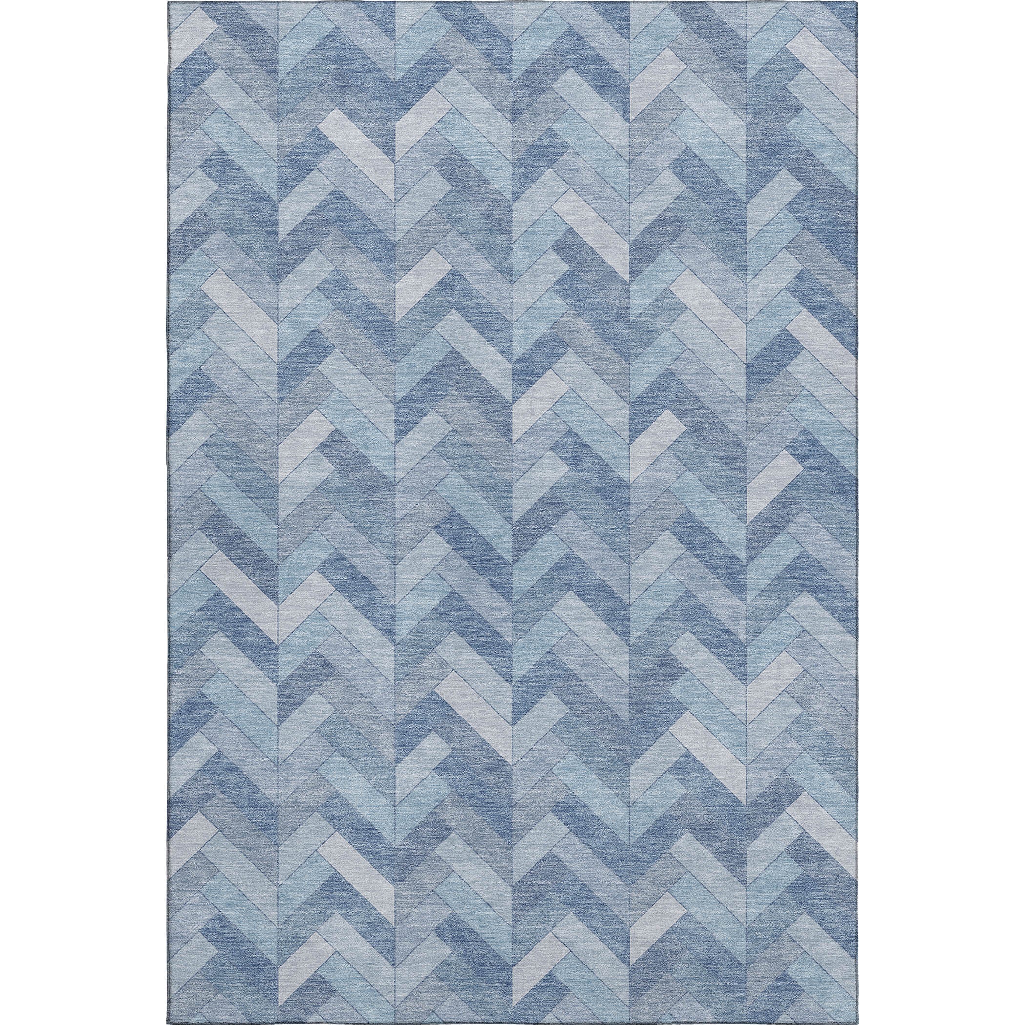 Bangkok Machine Washable Transitional Sky Blue Rug 3' x 5' #shape_Rectangle