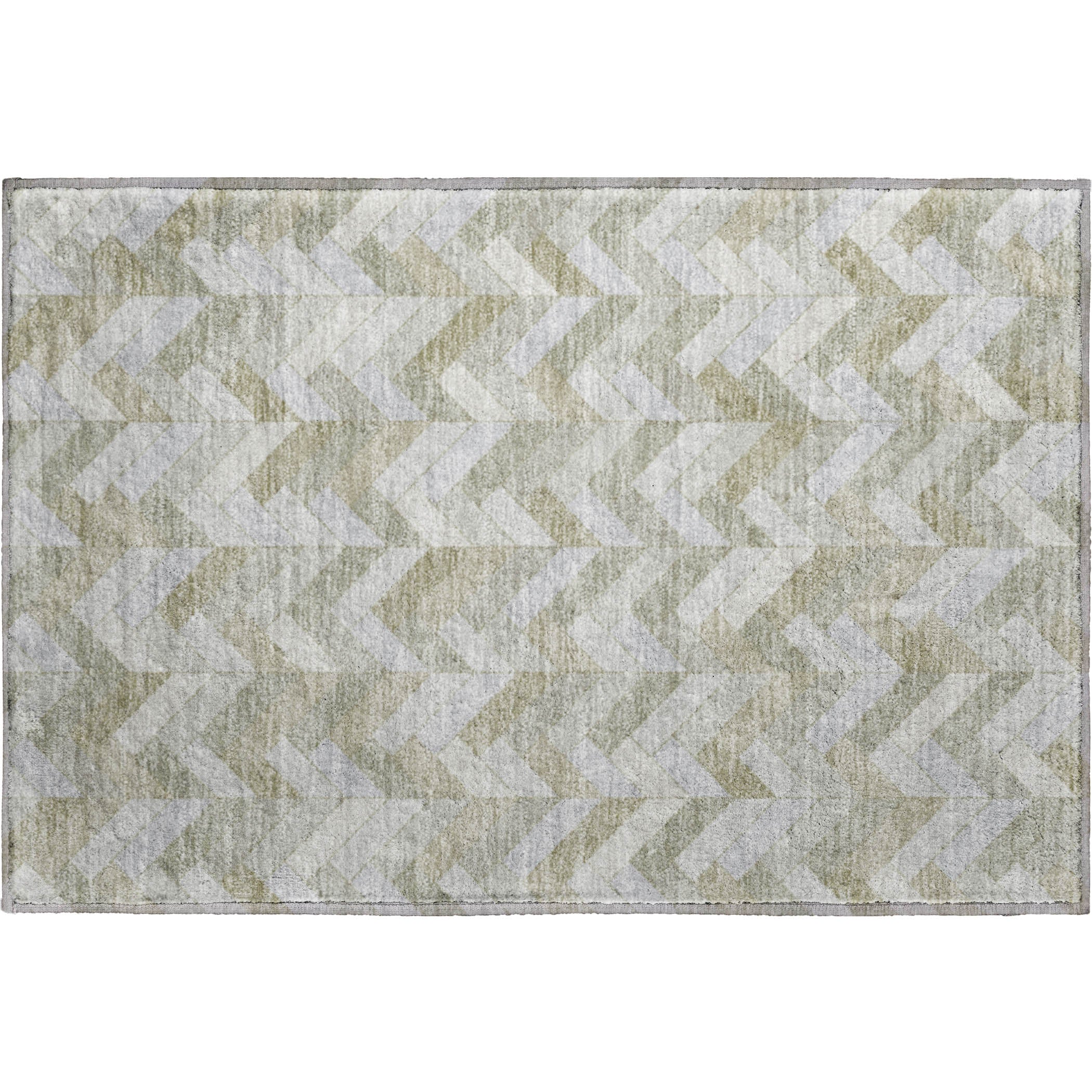 Bangkok Machine Washable Transitional Taupe Brown Rug 1'8" x 2'6" #shape_Rectangle