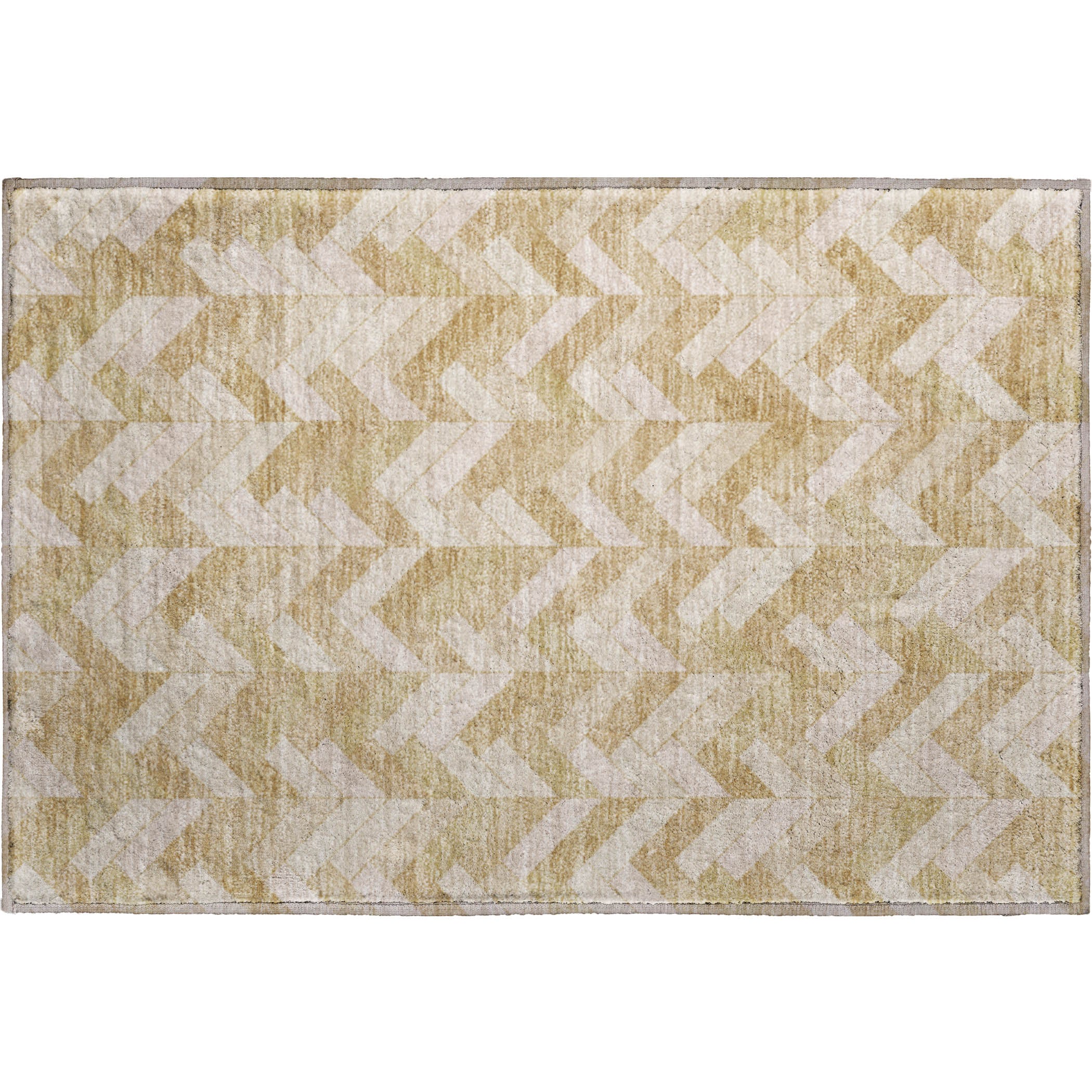 Bangkok Machine Washable Transitional Wheat Gold Rug 1'8" x 2'6" #shape_Rectangle