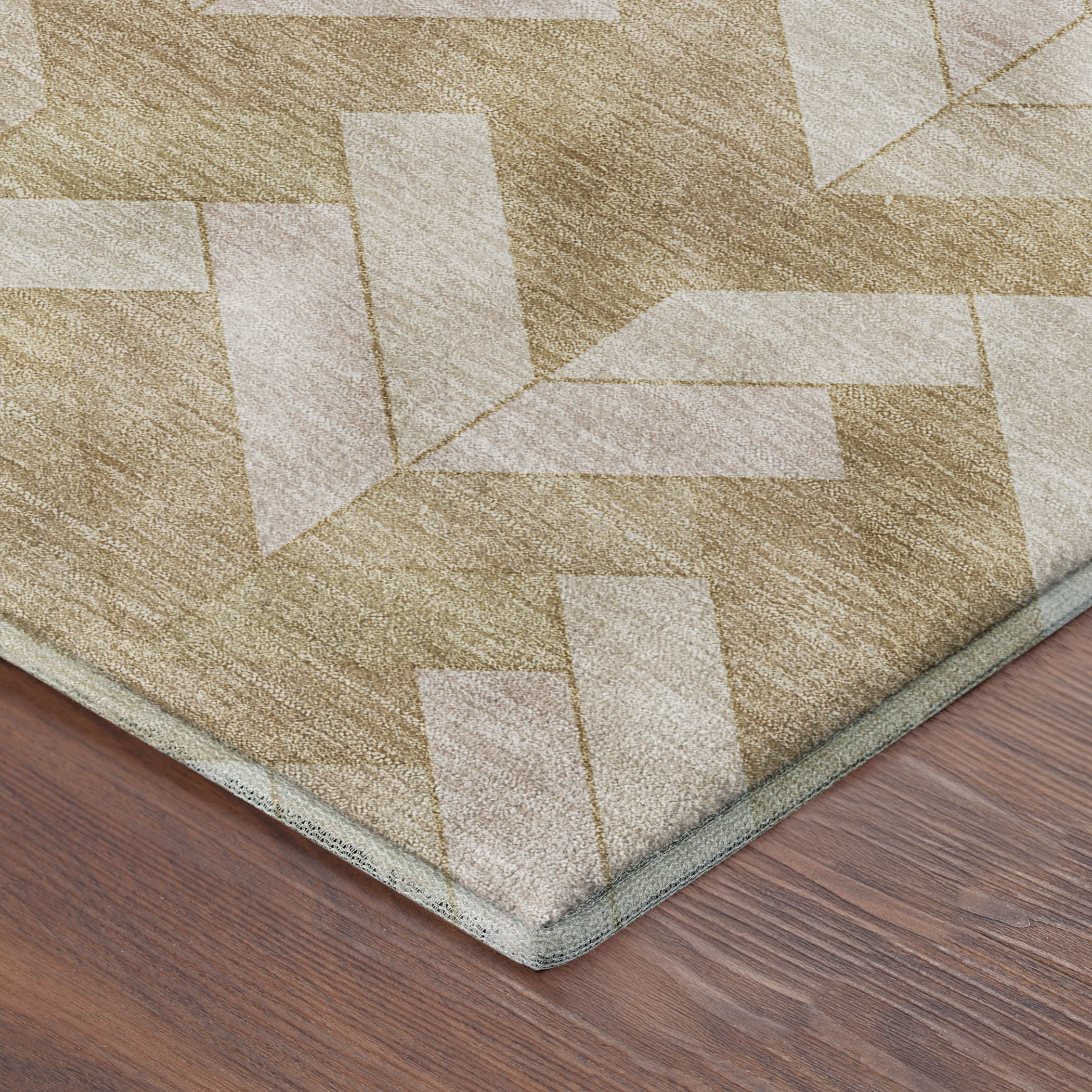 Bangkok Machine Washable Transitional Wheat Gold Rug 1'8" x 2'6" #shape_Rectangle